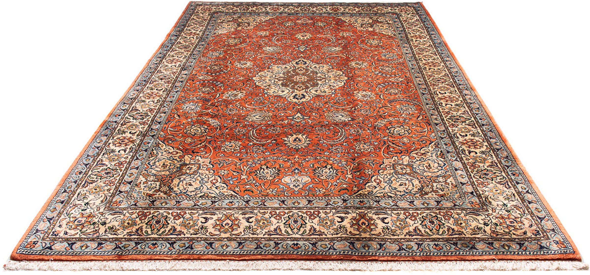 Image of morgenland Orientteppich »Perser - Classic - 331 x 210 cm - hellrot«, rechteckig, 10 mm Höhe, Wohnzimmer, Handgeknüpft, Einzelstück mit Zertifikat bei Ackermann Versand Schweiz