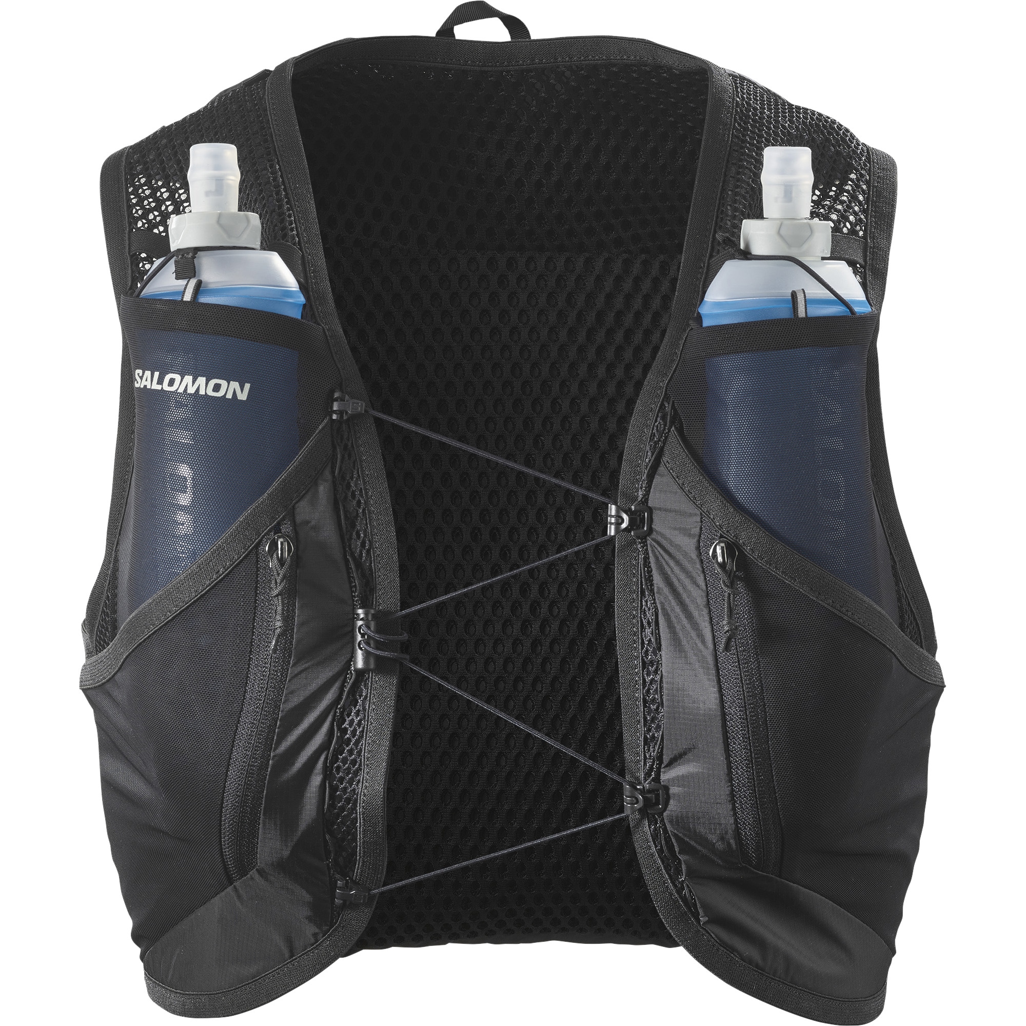 Salomon, Trinkrucksack »ACTIVE SKIN 12« Rucksack / Laufweste mit Flasks Unisex, schwarz, S, Trinkrucksack
