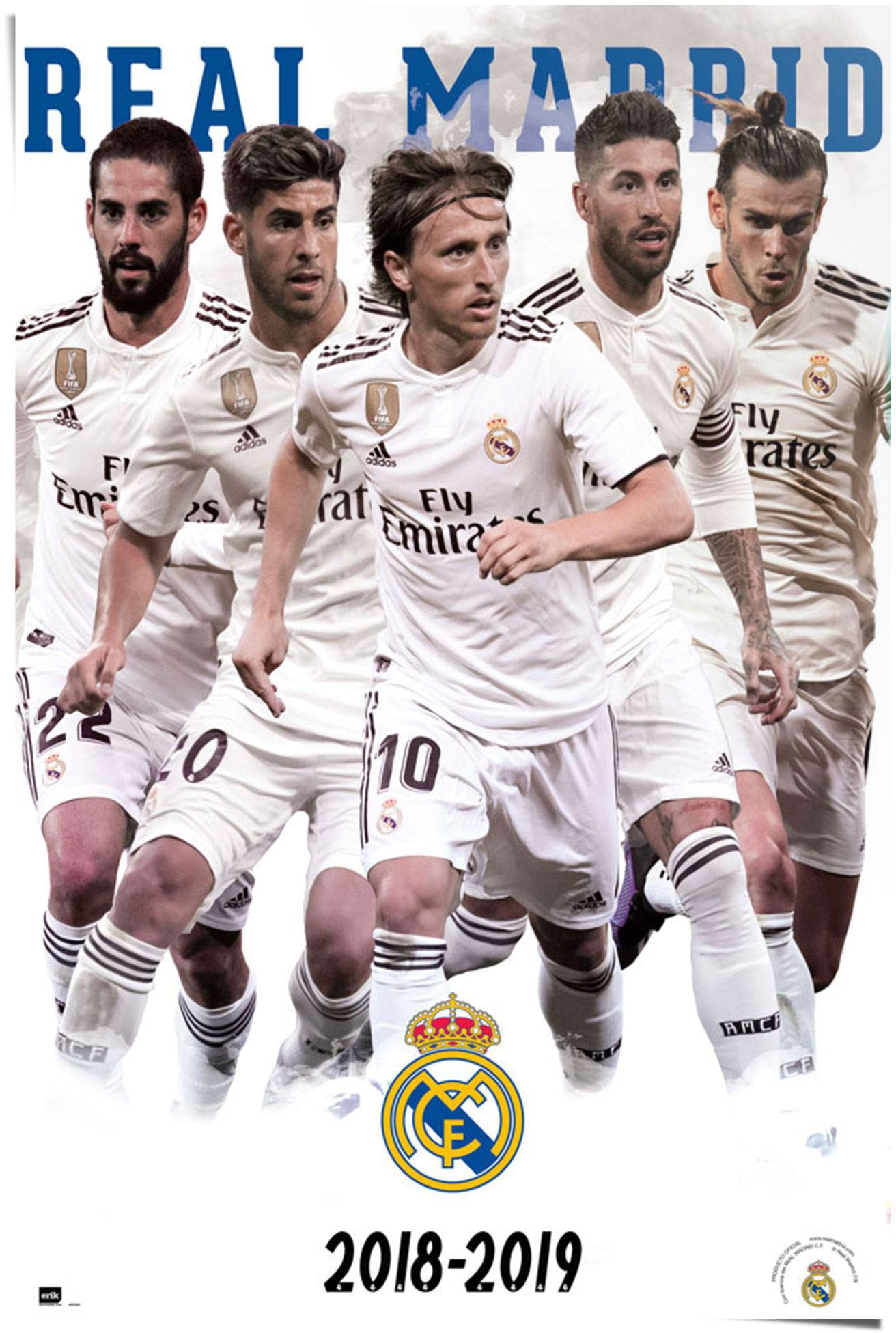 Image of Reinders! Poster »Real Madrid Teamstars 2018/19«, (1 St.) bei Ackermann Versand Schweiz