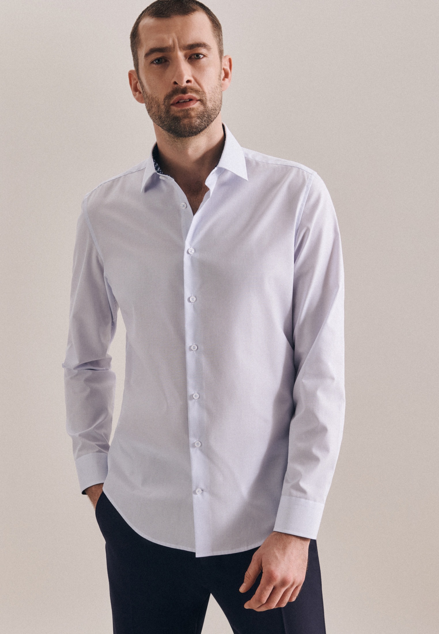 Image of seidensticker Businesshemd »Slim«, Slim Langarm Kentkragen Karo bei Ackermann Versand Schweiz