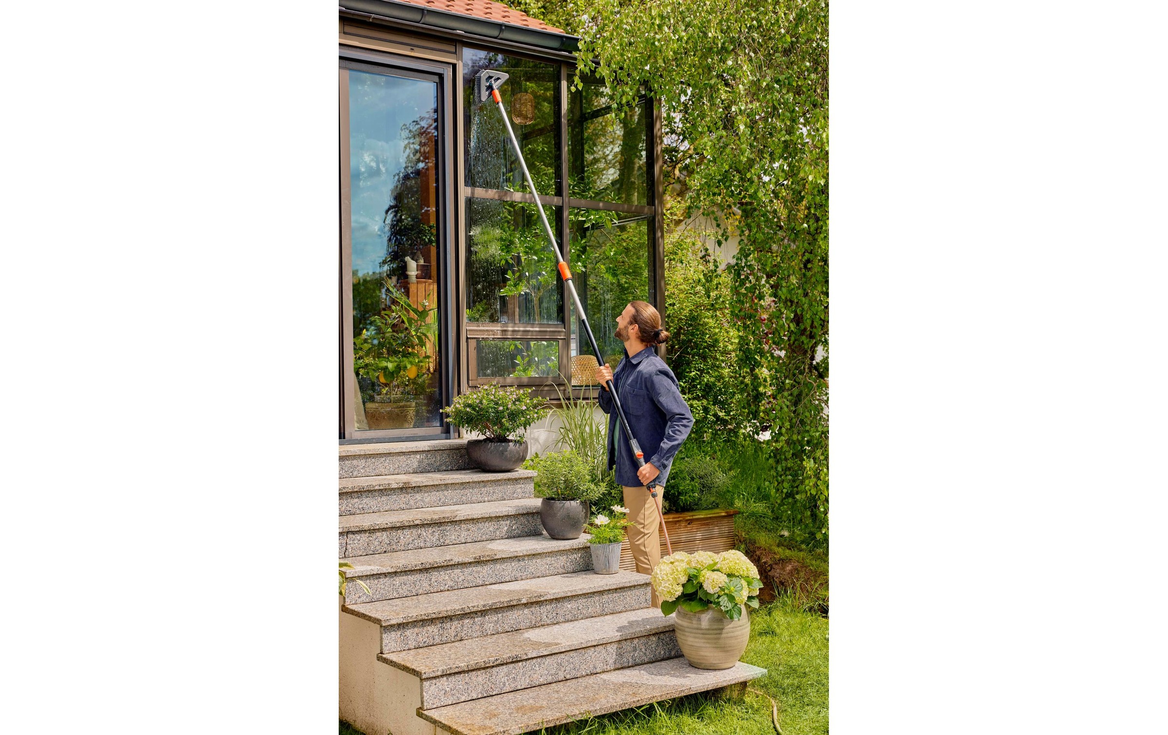 GARDENA Gartenpflege-Set »Stielbürste soft flex«