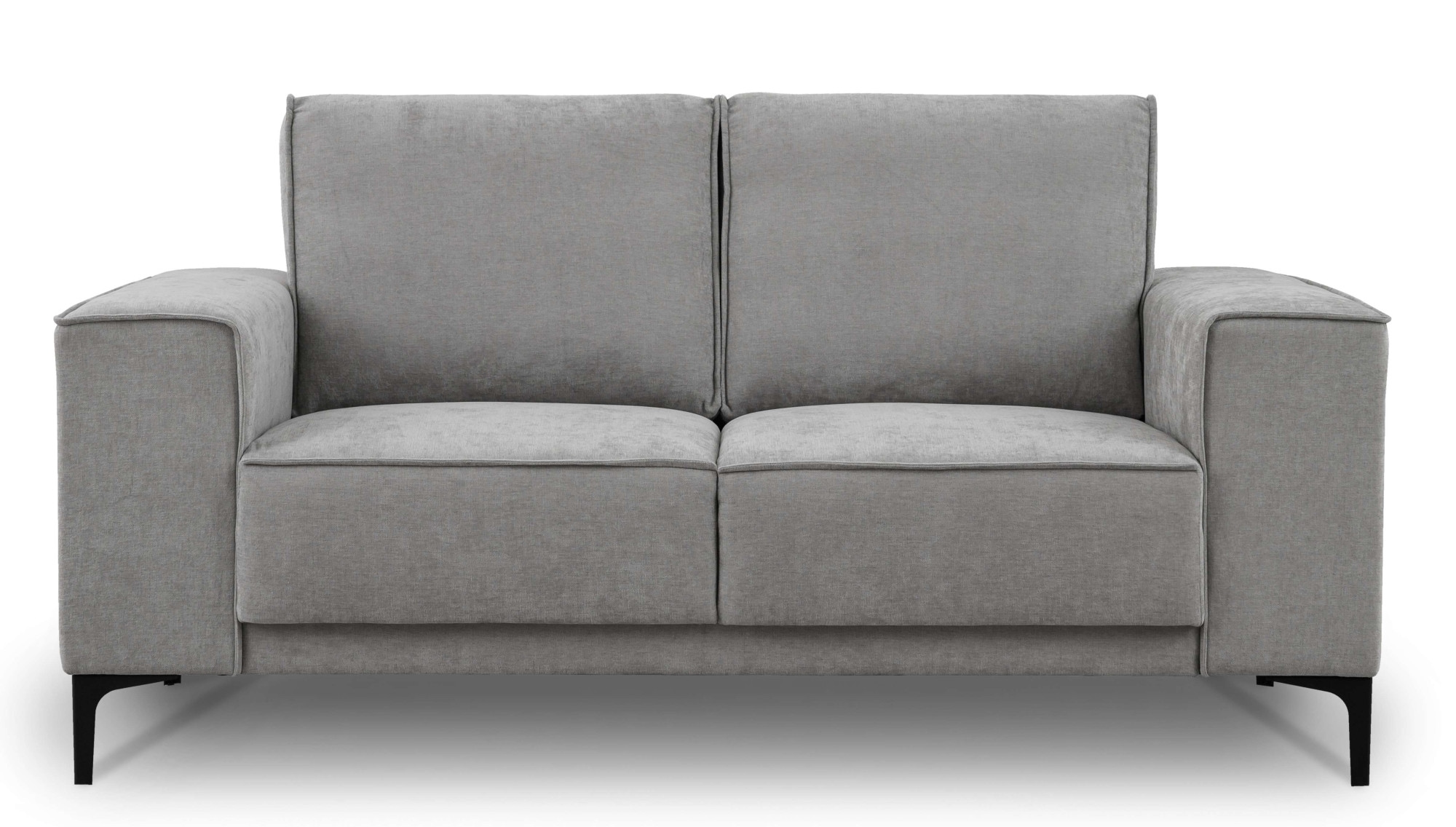 Places of Style 2-Sitzer »Kompaktsofa Oland, Struktur, Flachgewebe, Luxus-Microfaser, Boucle«, 164 cm, Wellenunterfederung, Skandi-Design, Metallfüsse