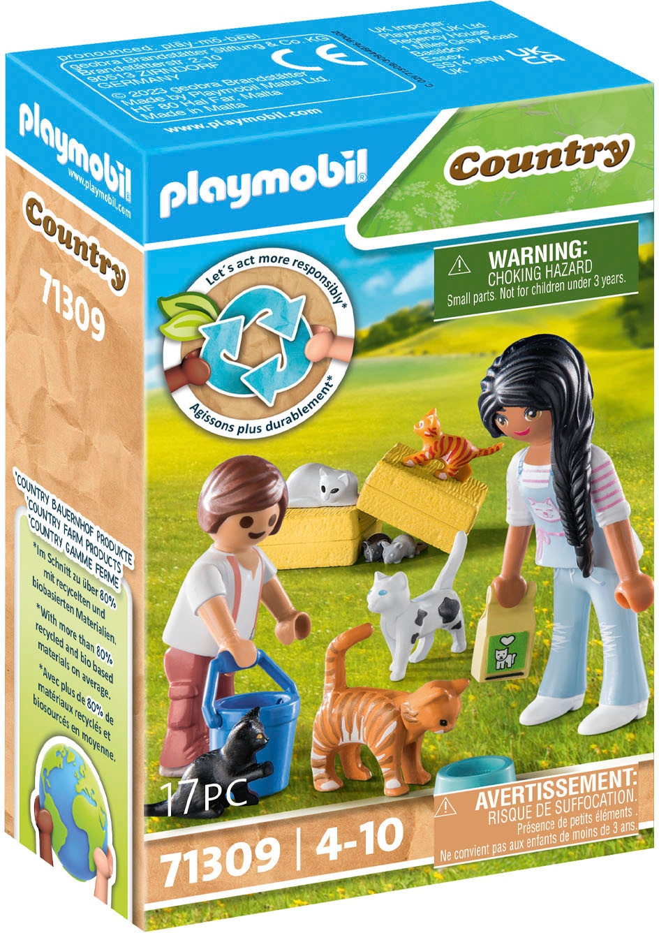 Konstruktions-Spielset »Katzenfamilie (71309), Country«, (17 St.), teilweise aus...