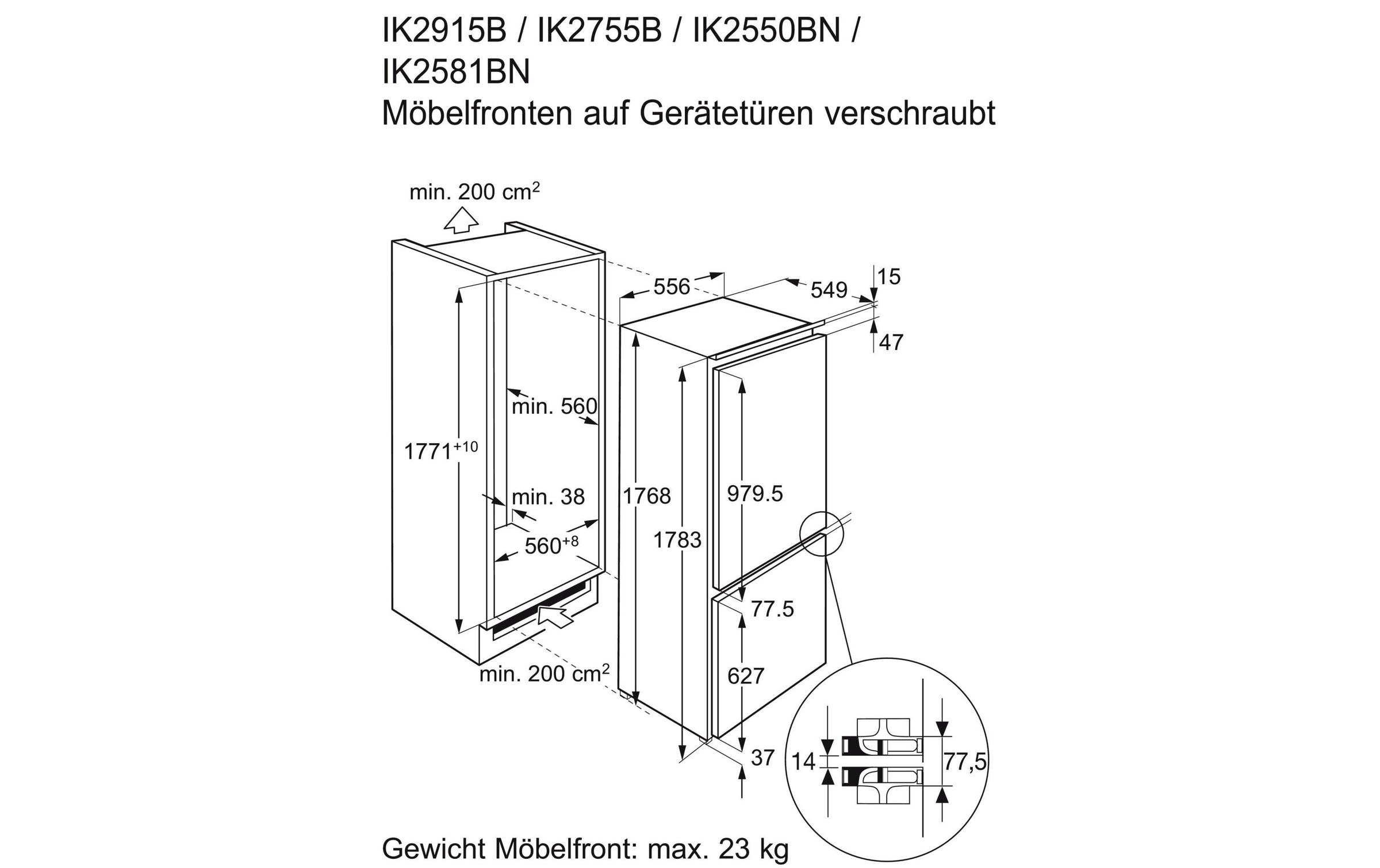 Electrolux Kühl-/Gefrierkombination »IK2915BR«