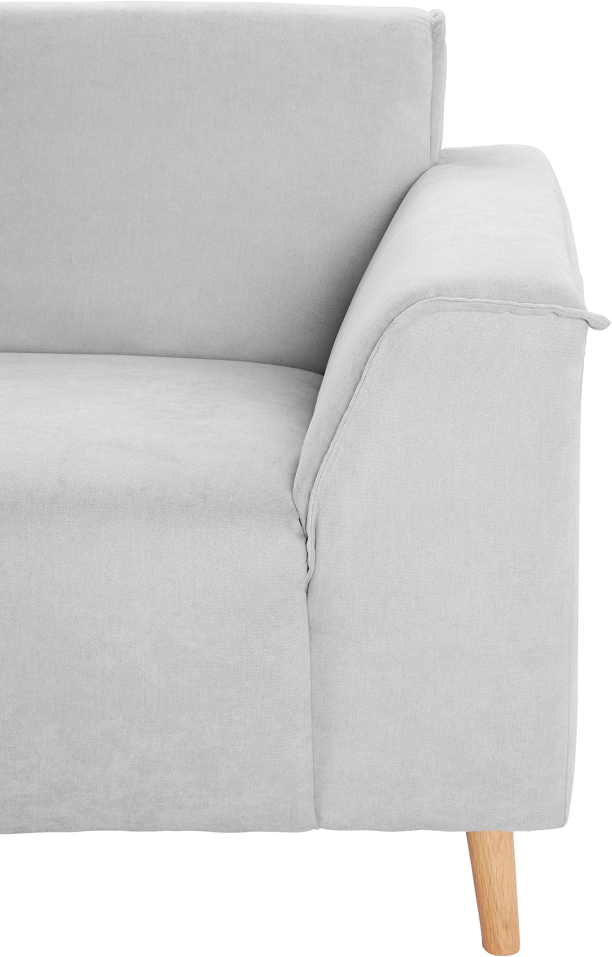 andas 2,5-Sitzer »Janek Scandic Design, elegant und zeitlos«, mit Federkern und Keder in scandinavischem Design