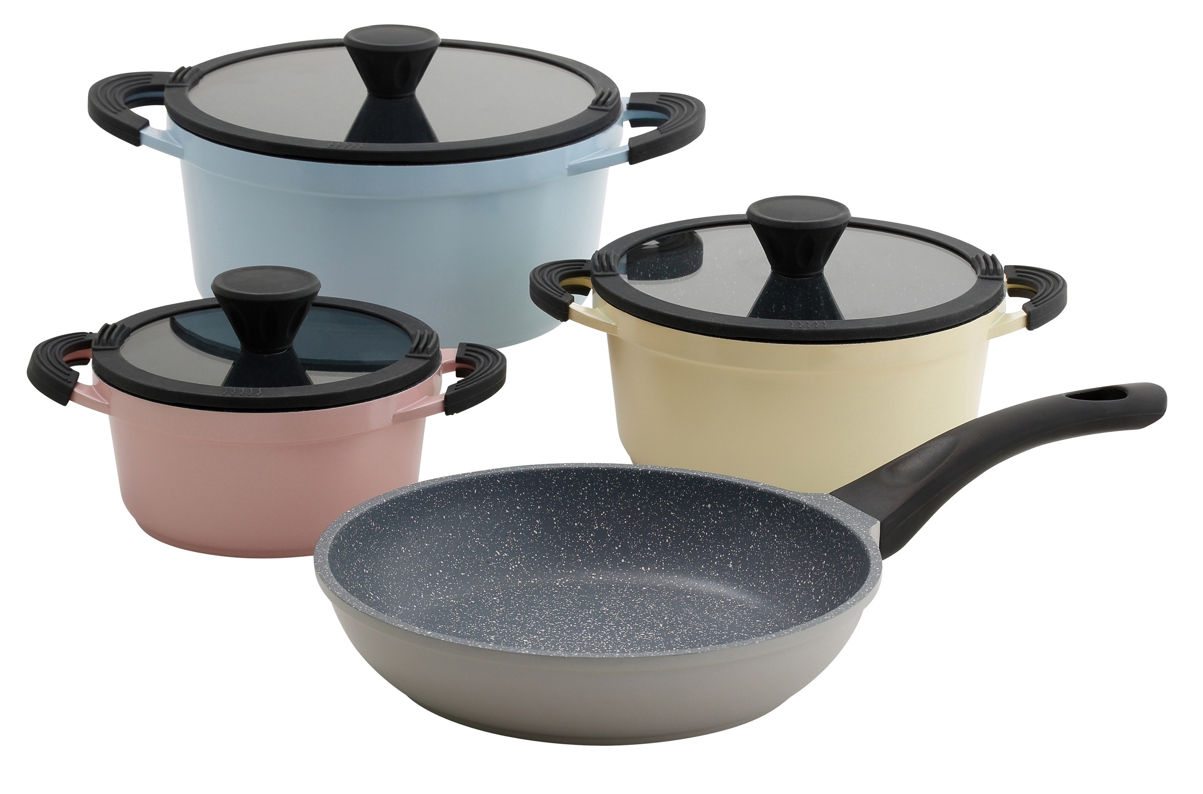 Image of Home affaire Topf-Set »Gäntis«, Aluminiumguss, (Set, 7 tlg.), incl. Bratpfanne Ø 24 cm bei Ackermann Versand Schweiz