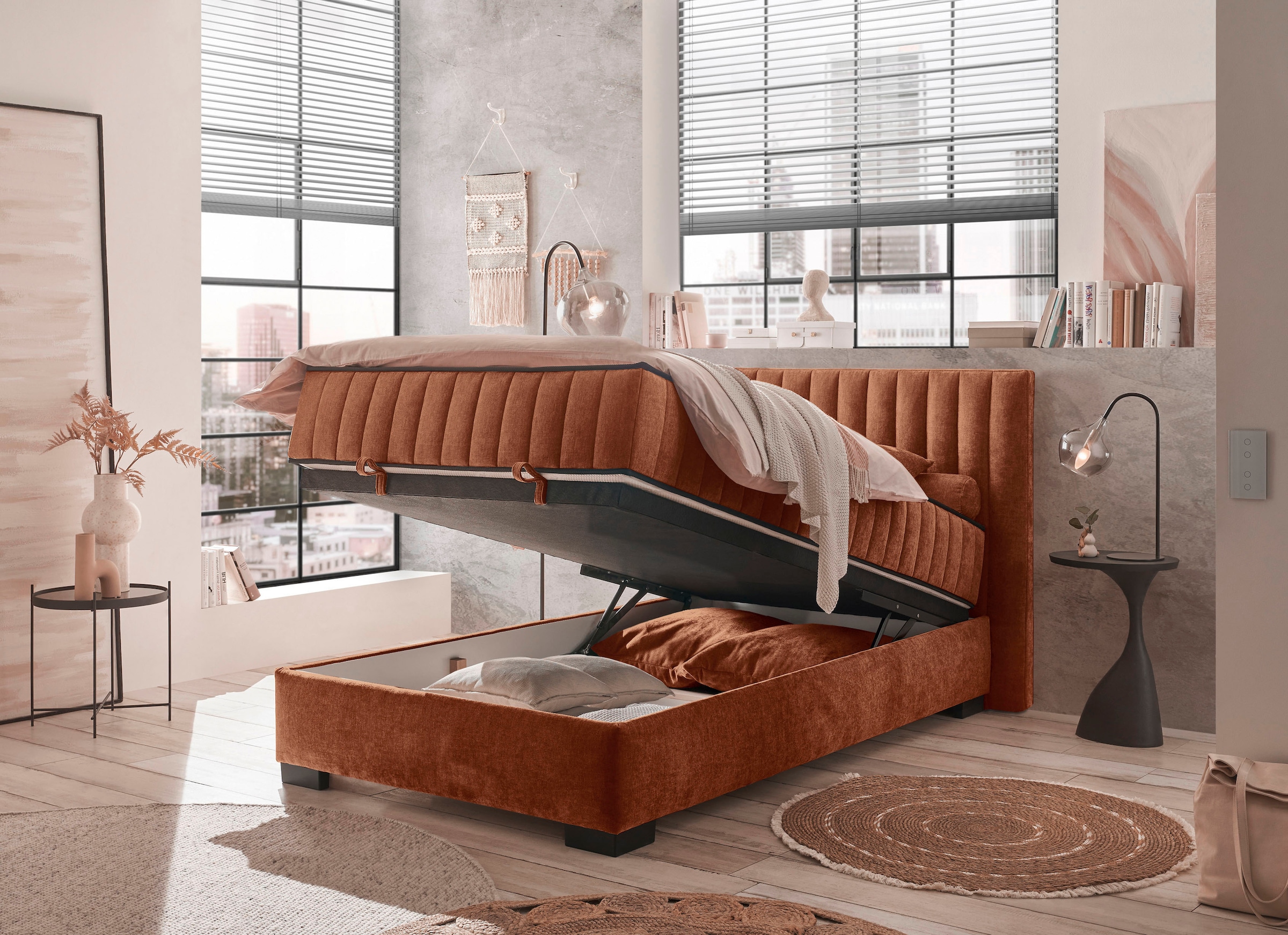 ED EXCITING DESIGN Boxbett »Nagol« mit Bettkasten, mit Wendematratze, erhältlich in verschiedenen Breiten