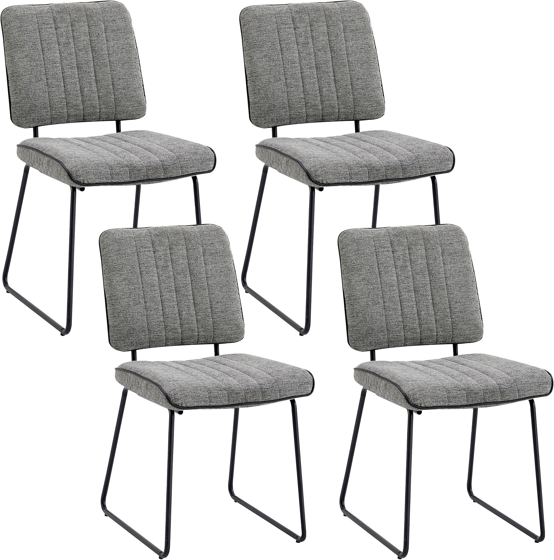 Image of byLIVING Kufenstuhl "Liam 4er-Set" (Set) 4 Stk.moderner Stuhl im praktischen 4er-Set mit Metallgestell