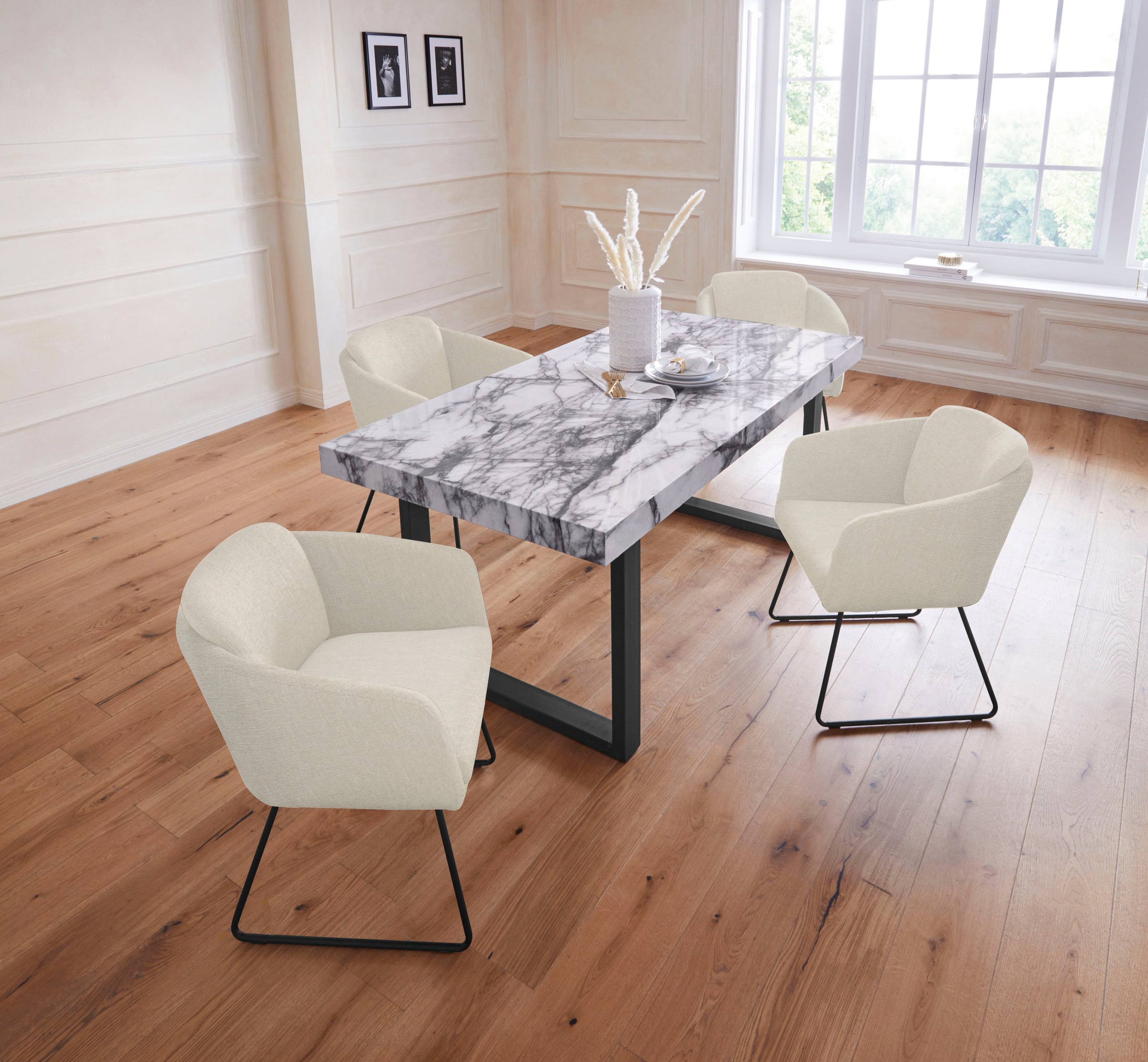 Image of Guido Maria Kretschmer Home&Living Esszimmerstuhl »Spherely«, Struktur, Sitz -und Rücken gepolstert bei Ackermann Versand Schweiz