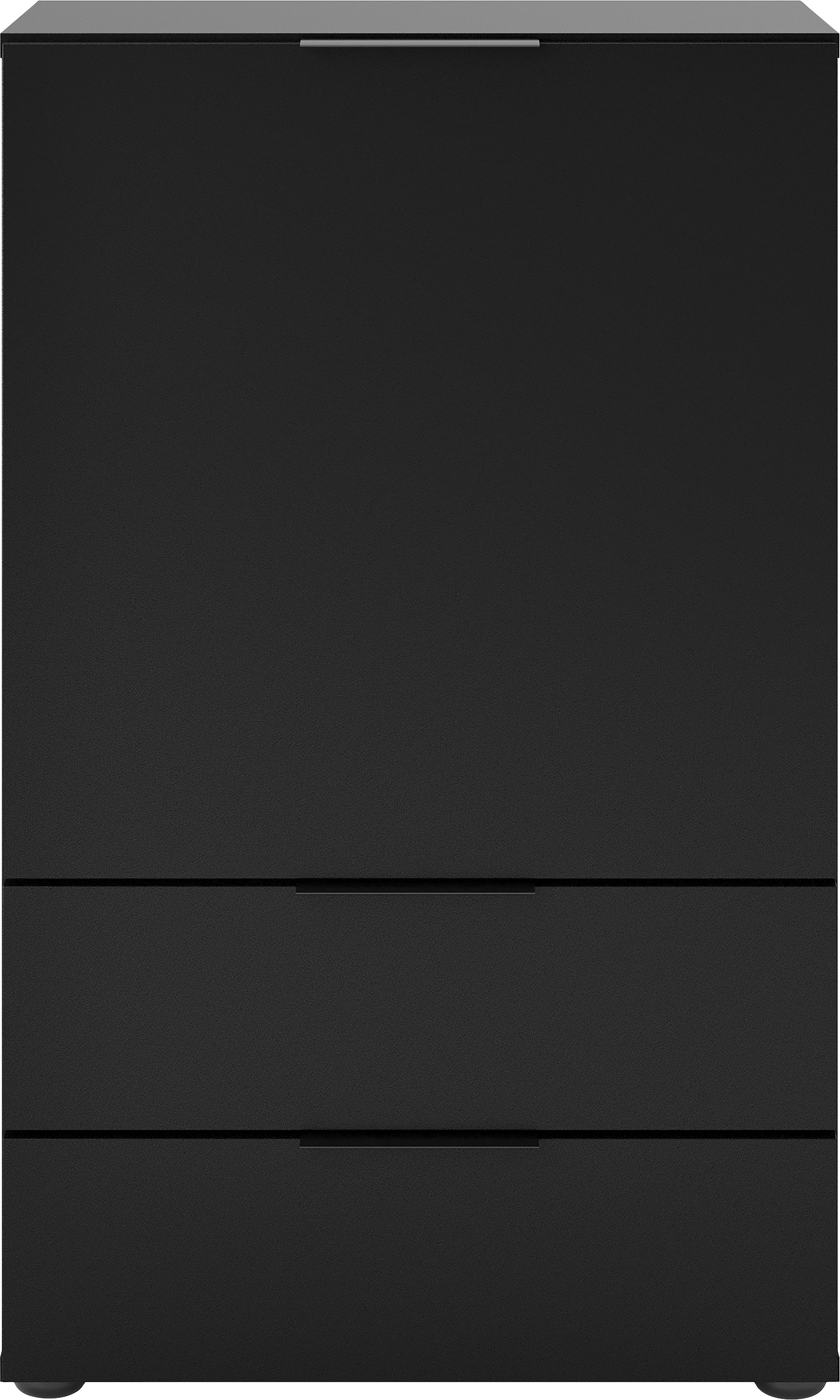 Image of FMD Kommode "Dark" mit 2 Schubladen, verstellbare Einlegeböden, Breite ca. 50 cm