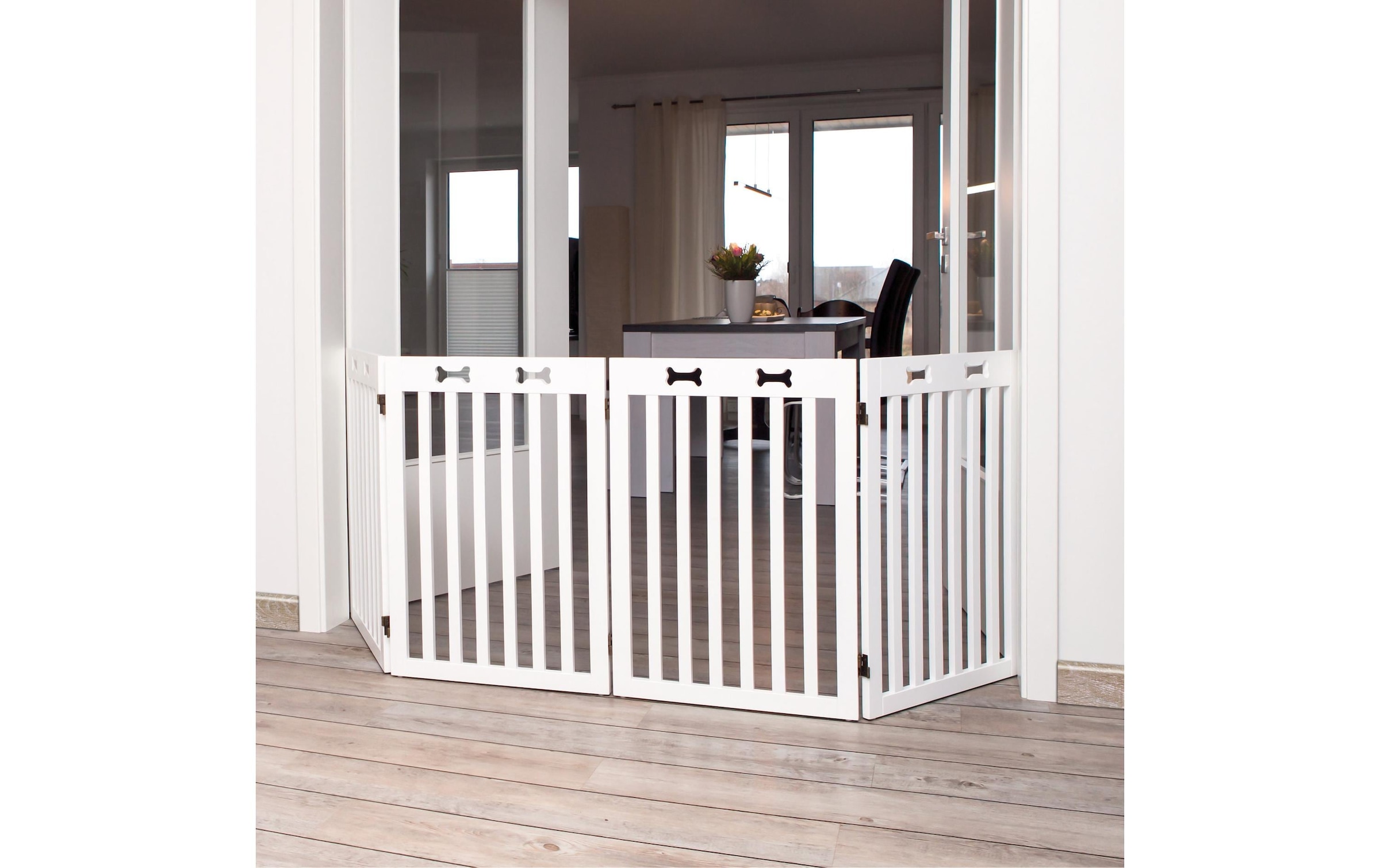 TRIXIE Tierabsperrgitter »4-teilig, 60 - 160 × 75 cm Weiss«