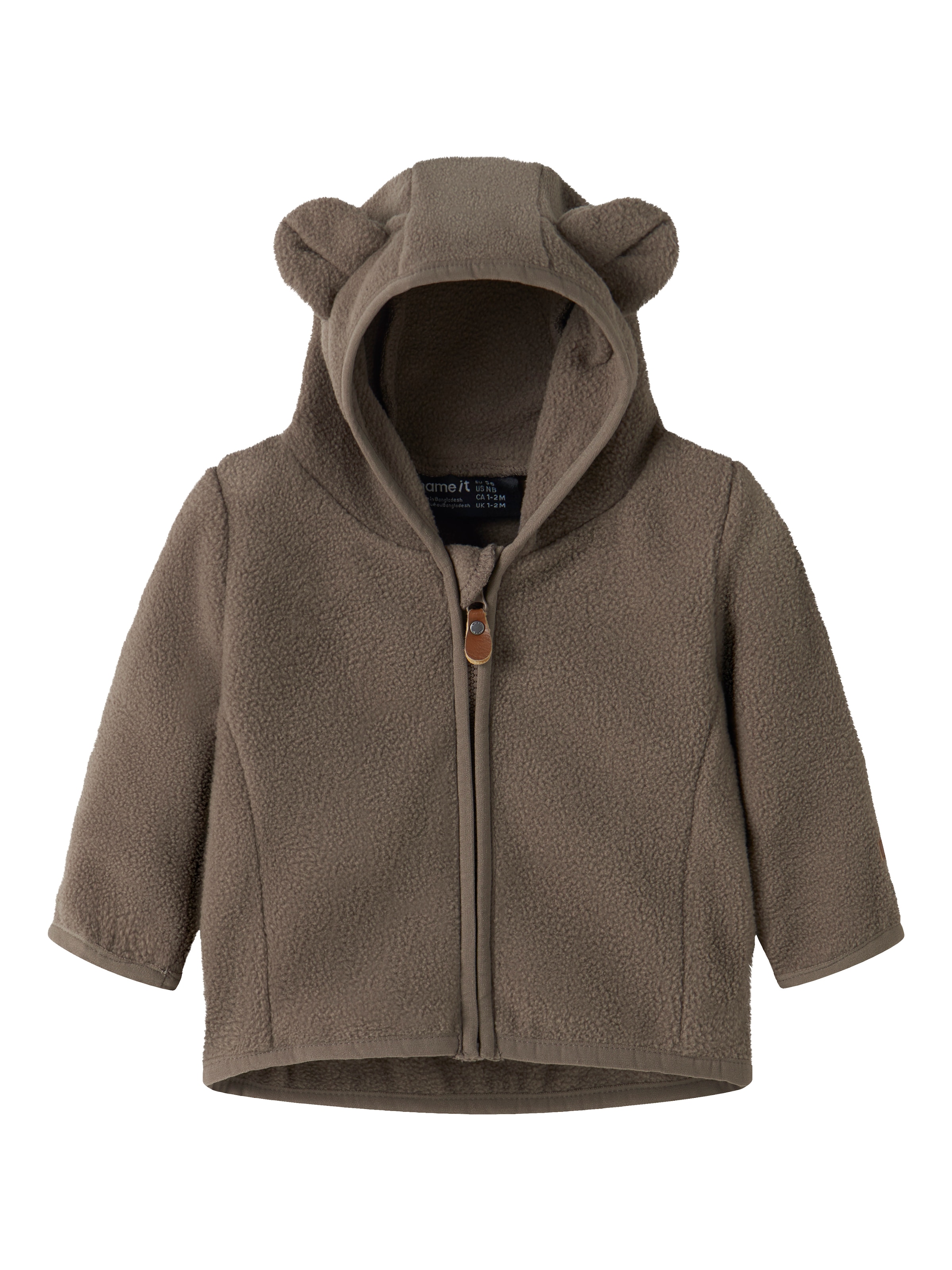 Name It Veste à capuche en polaire »NBNMEEKO FLEECE JACKET MELANGE« avec capuche polaire, fermeture éclair avec protège-menton