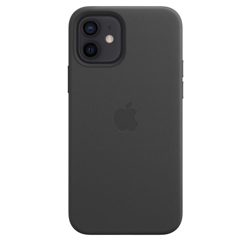 Apple Smartphone-Hülle »Apple iPhone 12/12 Pro Leder Case Mag Black«, iPhone 12-iPhone 12 Pro, 15,5 cm (6,1 Zoll), MHKG3ZM/A