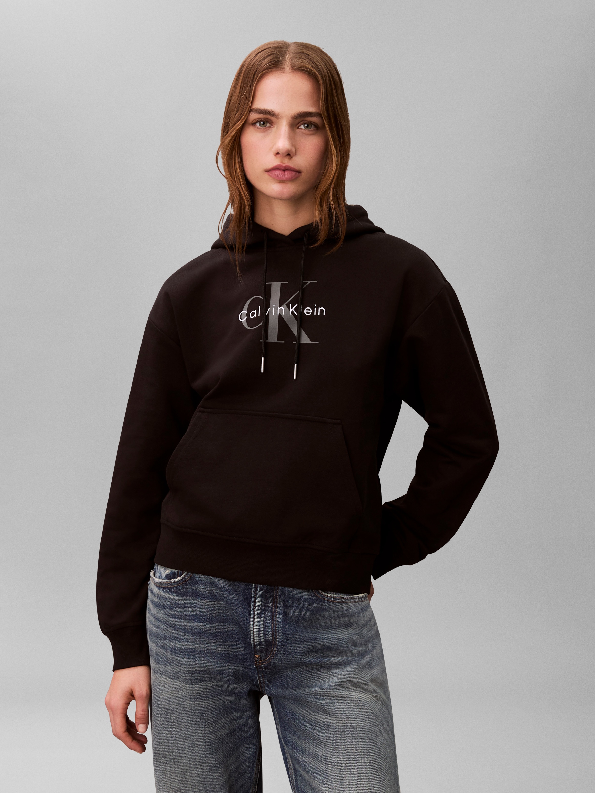 Image of Calvin Klein Jeans Kapuzensweatshirt "MONOLOGO", Regular fit mit Kapuze und Kängurutasche