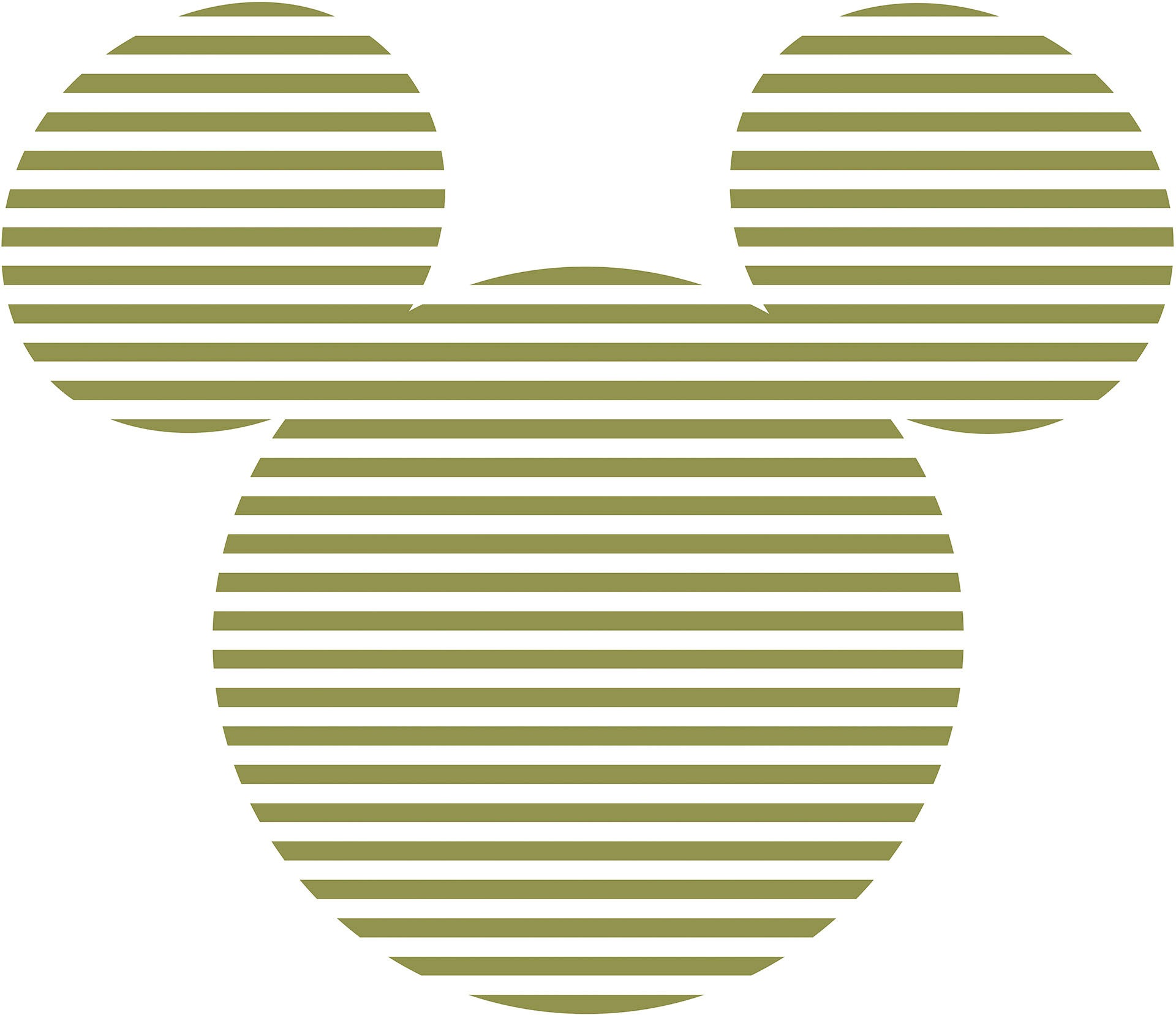 Image of Komar Wandtattoo »Mickey Head Stripes«, (Set, 1 St., Komar Dot), Selbstklebende und runde Vliestapete (130 g/m²) - ein Stück mit Ø Durchmesser 125 cm bei Ackermann Versand Schweiz