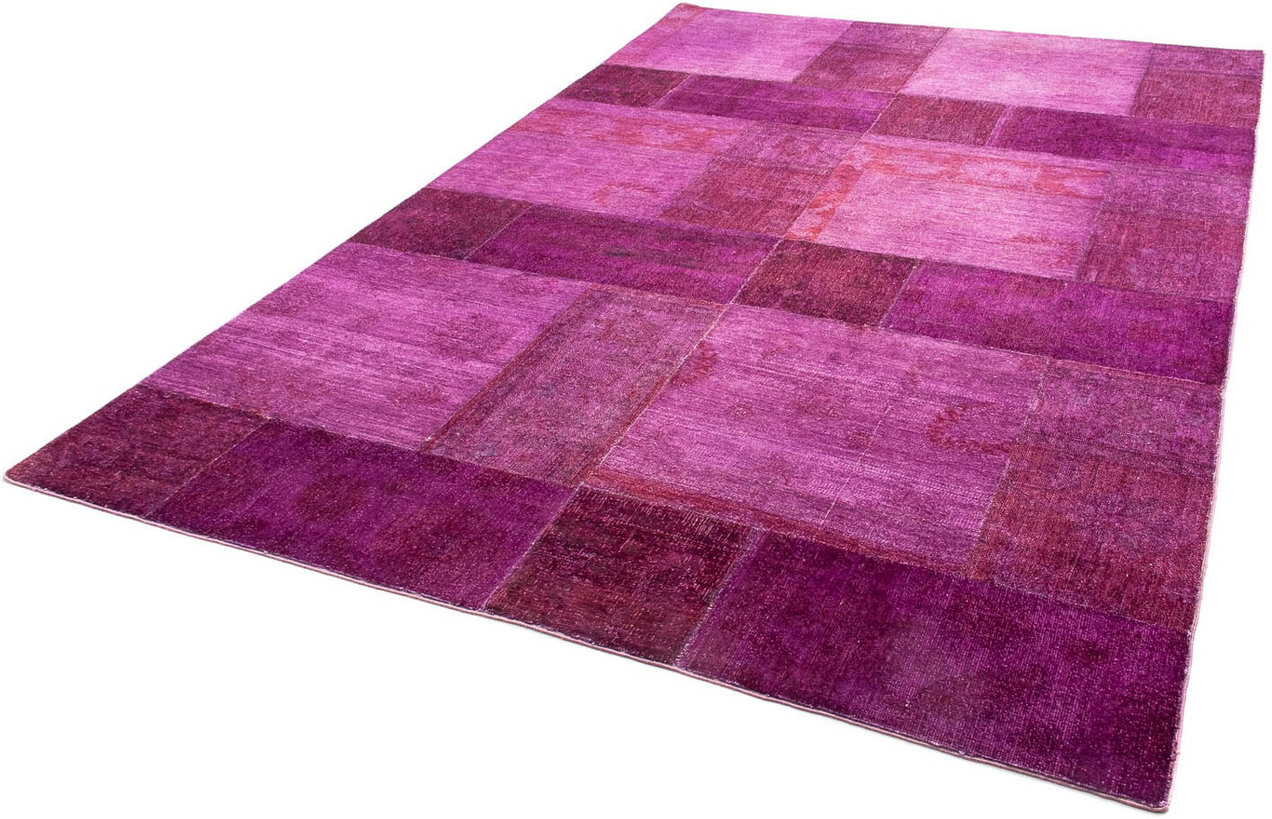 Image of morgenland Teppich »Patchwork - 271 x 182 cm - lila«, rechteckig, 7 mm Höhe, Wohnzimmer, Handgeknüpft, Einzelstück mit Zertifikat bei Ackermann Versand Schweiz