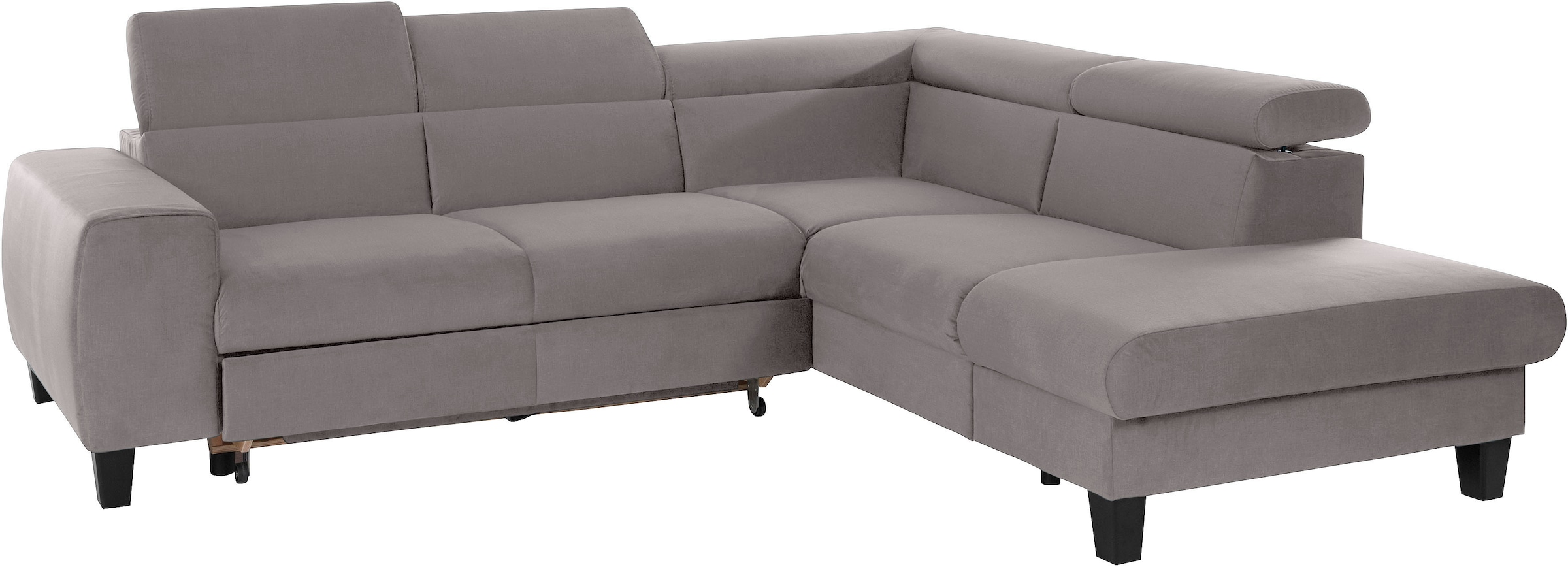 COTTA Ecksofa »Morven L-Form«, Kopfteilverstellung, wahlweise mit Bettfunktion und Bettkasten