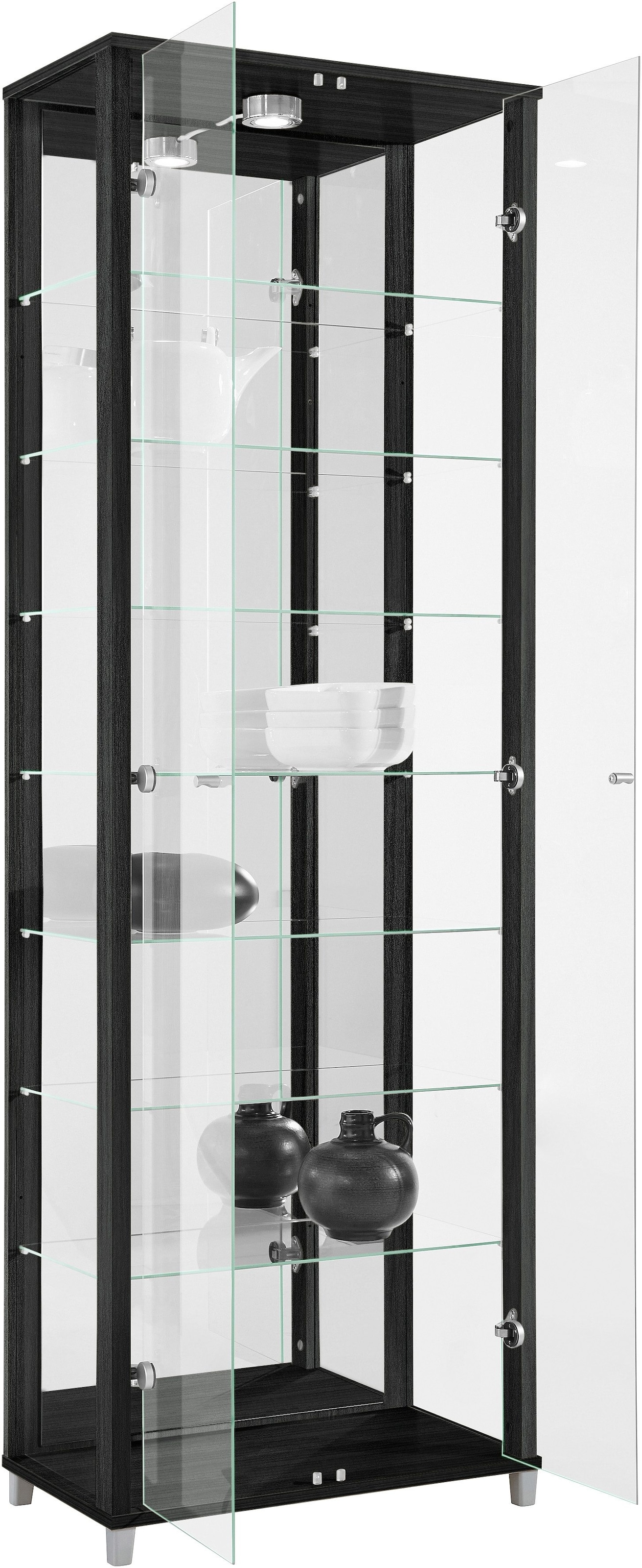 fif möbel Vitrine »OPTIMA«, Standvitrine/Glasvitrine 2x Glastür,perfekt für Sammler,Sammlervitrine