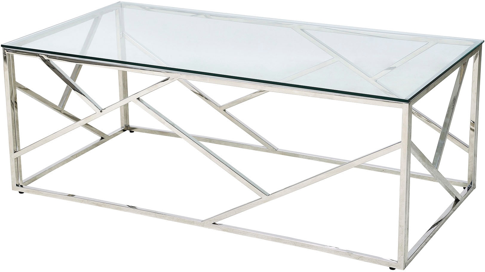 Image of SalesFever Couchtisch "Glastisch mit stilvoller Eleganz" Edelstahlgestell: Robust, rostfrei und stilvoll