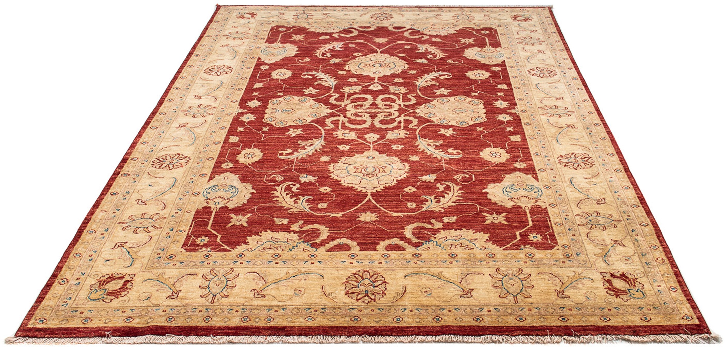 Image of morgenland Orientteppich »Ziegler - 222 x 174 cm - dunkelrot«, rechteckig, 6 mm Höhe, Wohnzimmer, Handgeknüpft, Einzelstück mit Zertifikat bei Ackermann Versand Schweiz