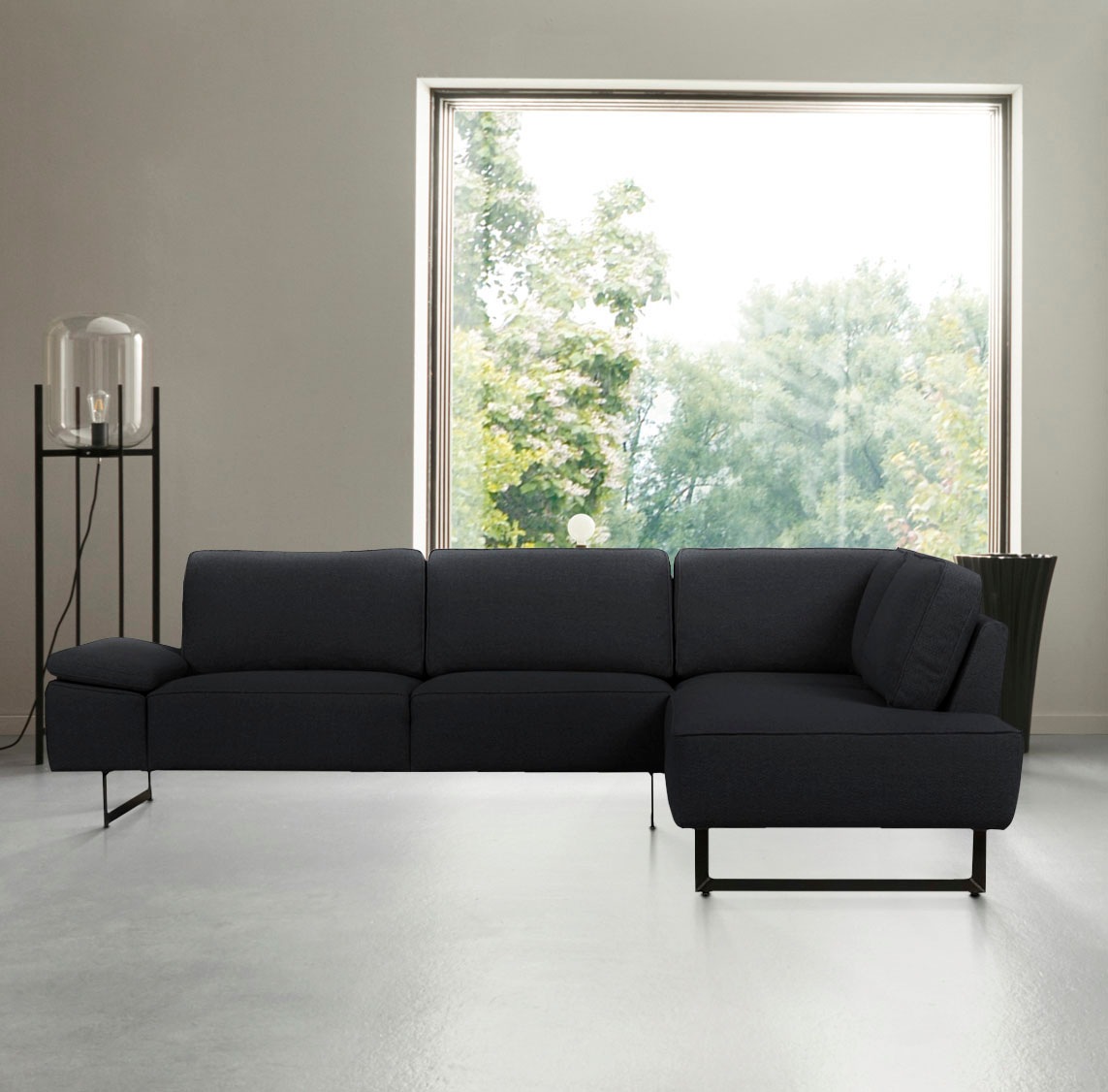 Image of Places of Style Ecksofa »Brantford«, Stuktur-Bezug und indivuduell verstallbaren Armlehnen bei Ackermann Versand Schweiz