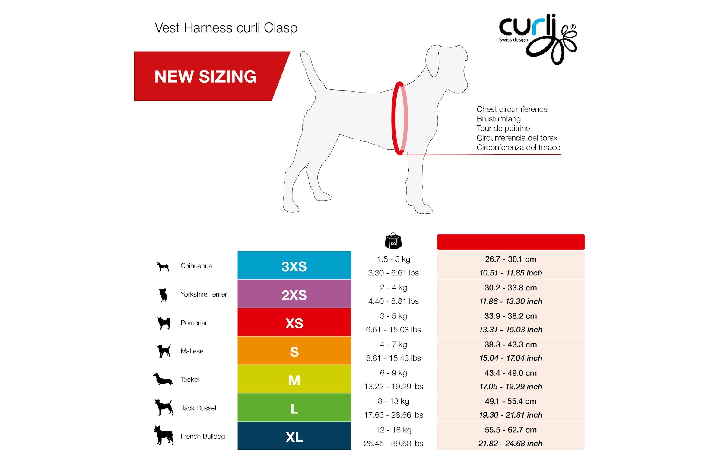 Curli Hunde-Geschirr »Vest Air-Mesh 2XS«, Polyester, Hunderasse: Yorkshire Terrier