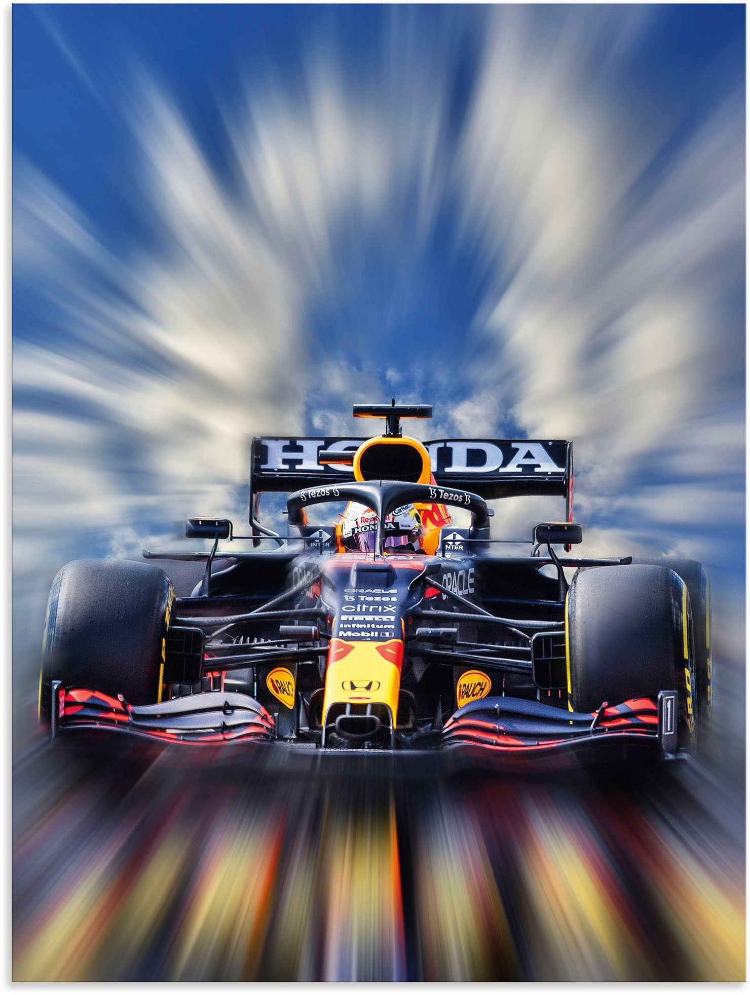 Artland Wandbild »Max Verstappen - Weltmeister der Formel1«, Auto, (1 St.), als Alubild, Outdoorbild, Leinwandbild, Poster, Wandaufkleber