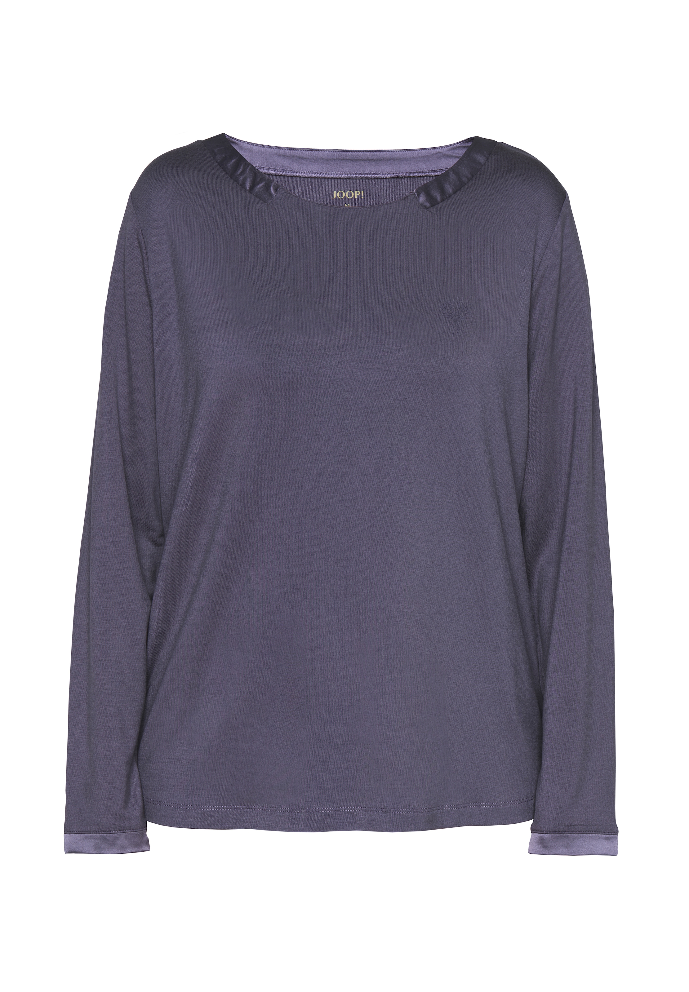 JOOP! Pyjamaoberteil bequeme Passform, mit Langarm, kragenlos, für Homewear und Sleepwear