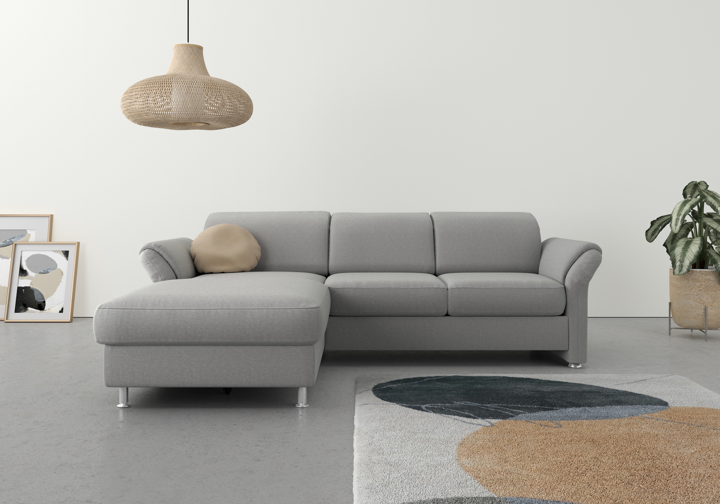 sit&more Ecksofa »Apulia L-Form« wahlweise Bettfunktion, Bettkasten und Kopf- und Armteilverstellung
