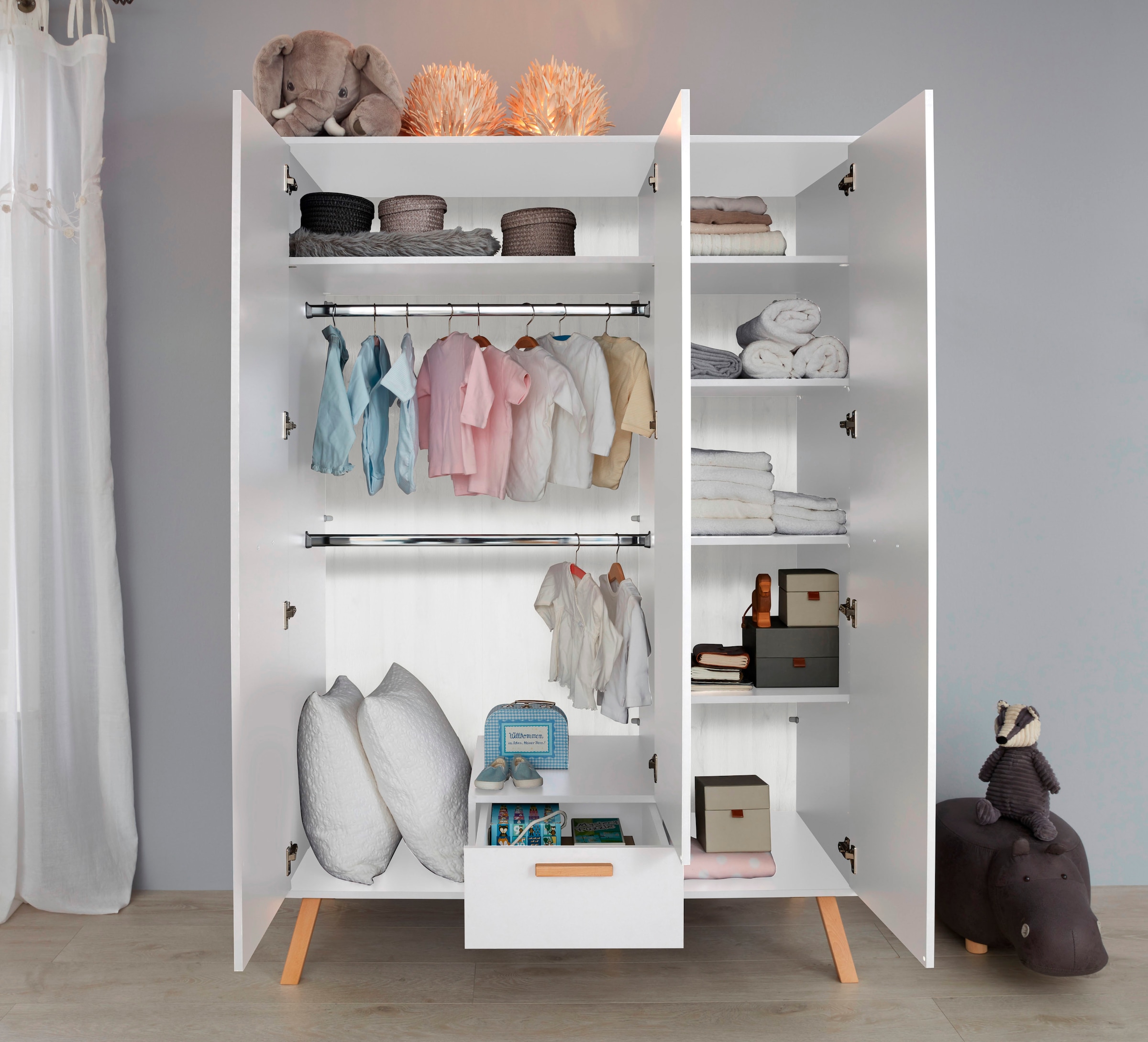 trendteam Babymöbel-Set »Mats« Set, Bett, Wickelkommode, Schrank, 3 tlg.