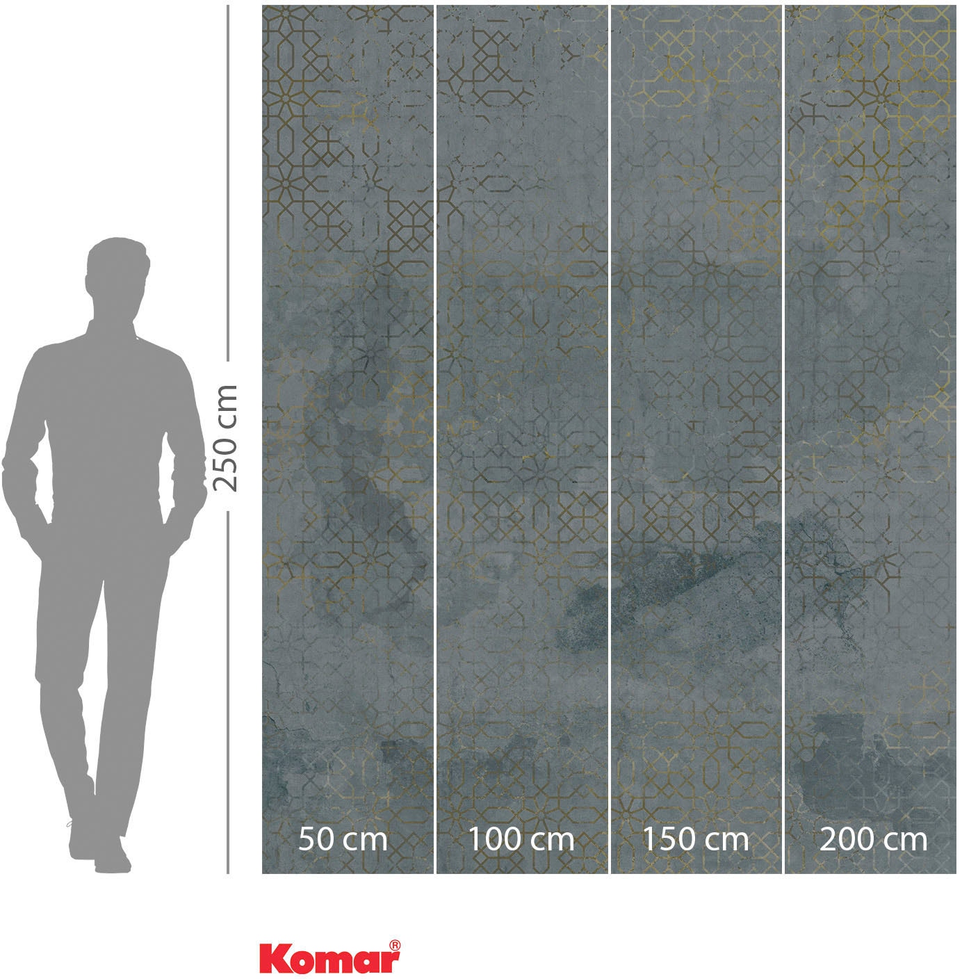 Komar Vliestapete »Digitaldruck Vlies - Jaunty Jewels - Grösse 200 x 250 cm«, bedruckt, Wohnzimmer, Schlafzimmer