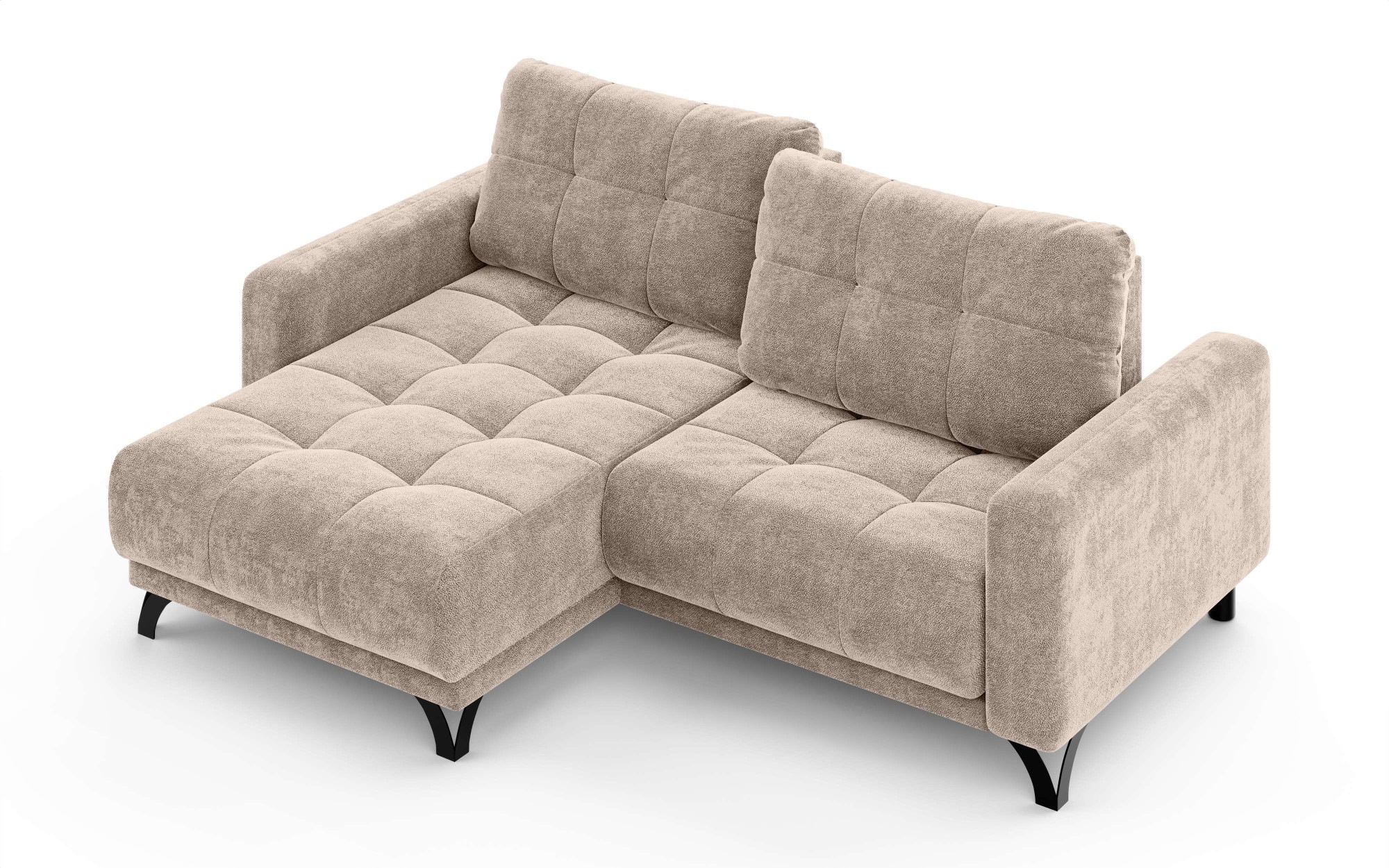 INOSIGN Ecksofa »FAIRVIEW mit verstellbaren Rückenlehne, Masse B/T/H: 234/174/93 cm«, L-Form mit Wellenunterfederung, Recamiere beidseitig montierbar