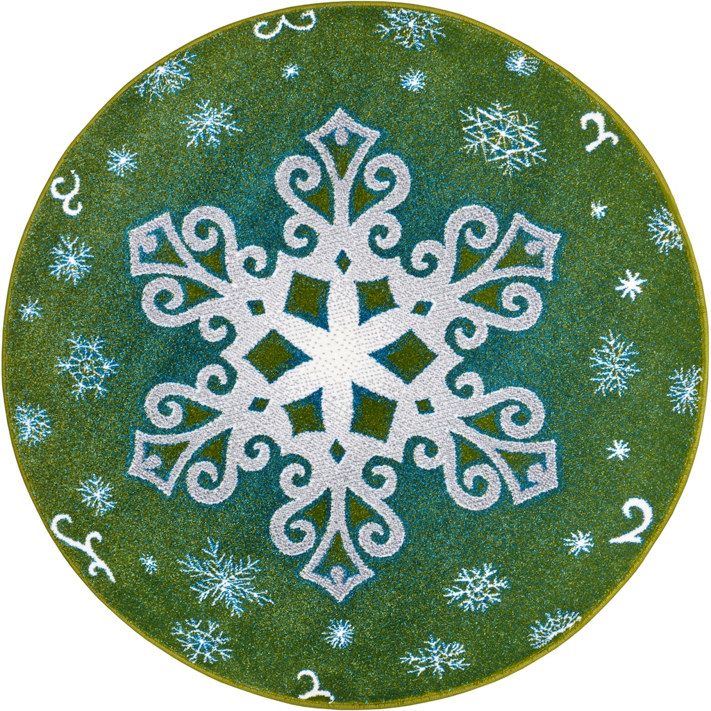 HANSE Home Teppich »Christmas Snowflake«, rund