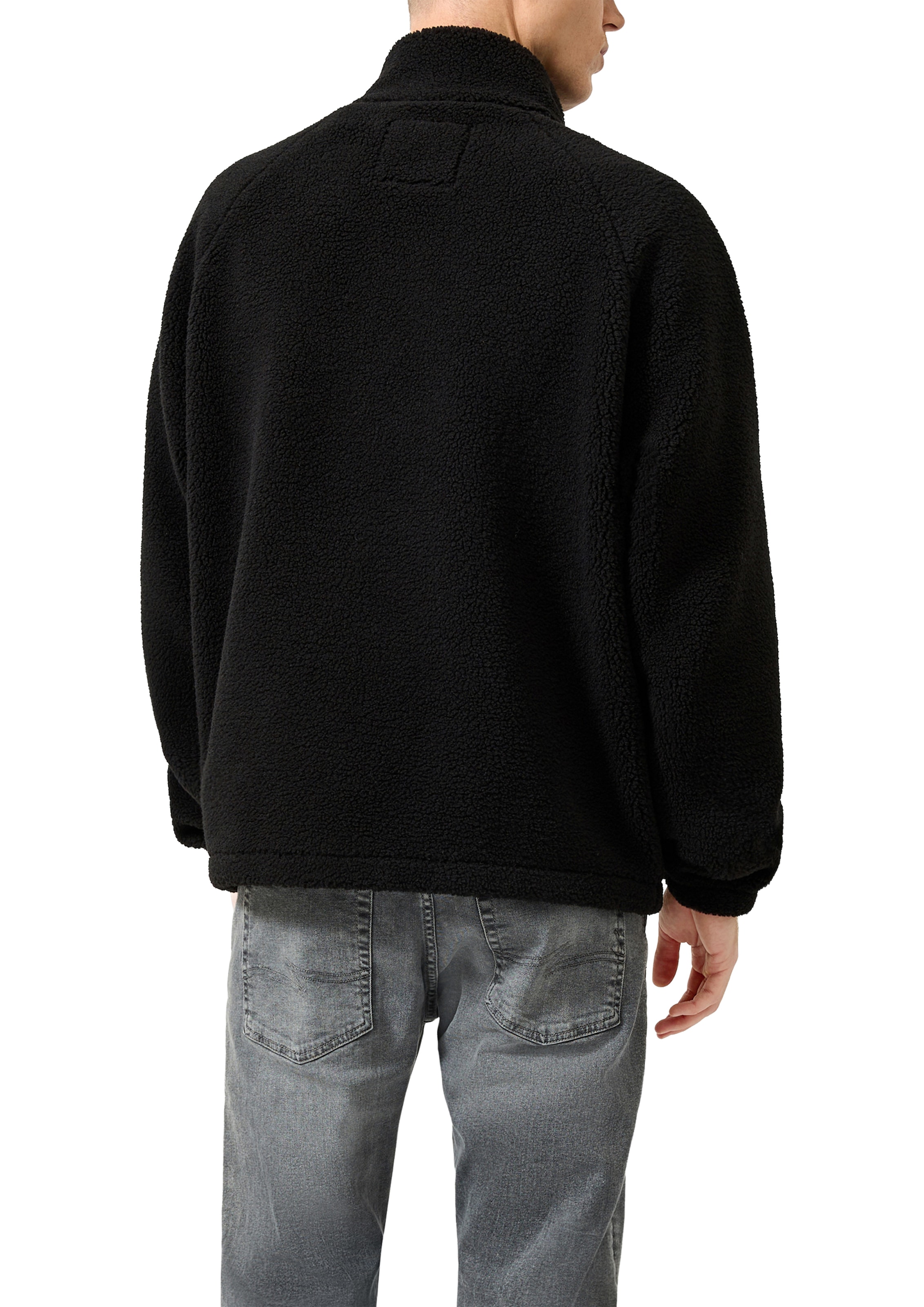 QS Veste polaire sans capuche Teddy-Jacke mit Stehkragen und Reissverschluss