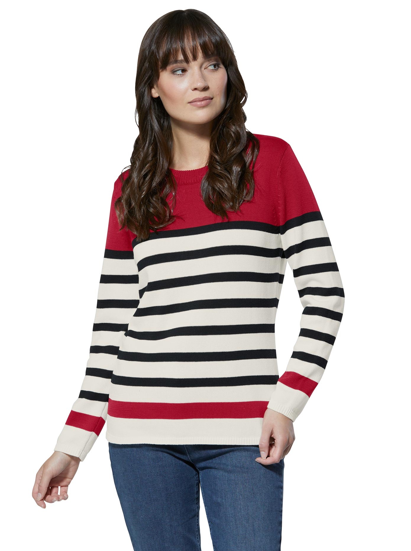 Image of Casual Looks Streifenpullover »Pima-Baumwoll-Pullover« bei Ackermann Versand Schweiz