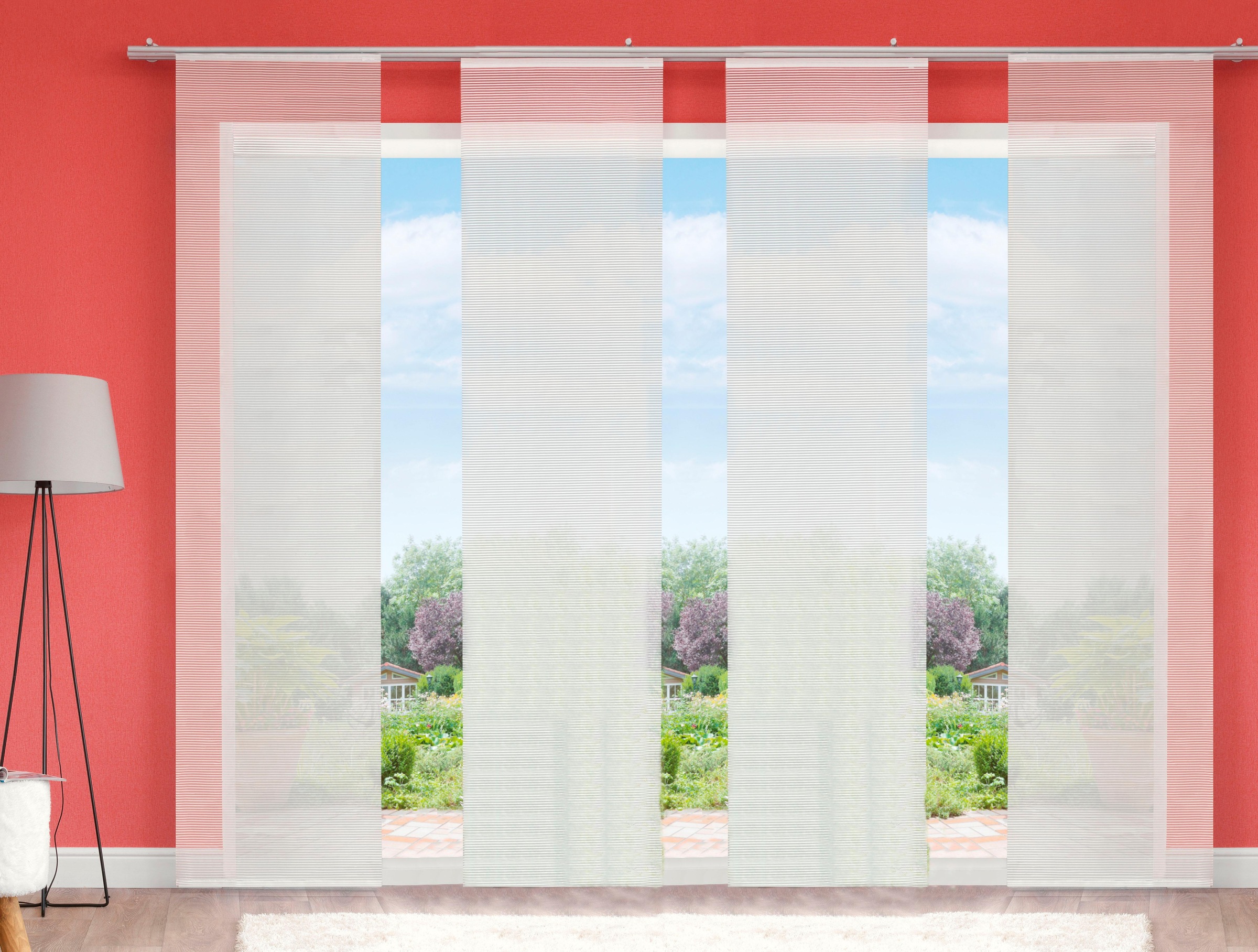 Image of HOME WOHNIDEEN Schiebegardine »LUKKI«, (4 St.), HxB: 245x60, inkl. Befestigungszubehör bei Ackermann Versand Schweiz
