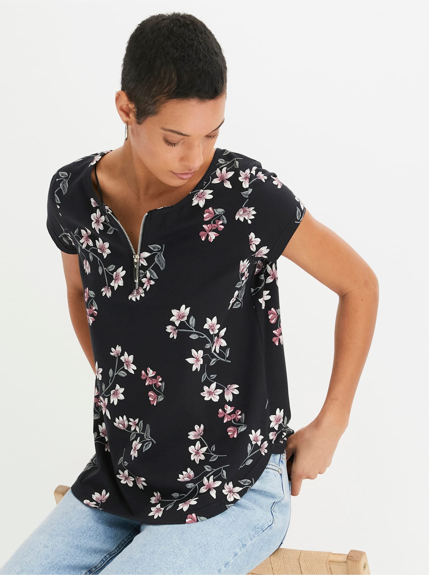 Image of Inspirationen 3/4-Arm-Shirt "Druck-Shirt" 1
