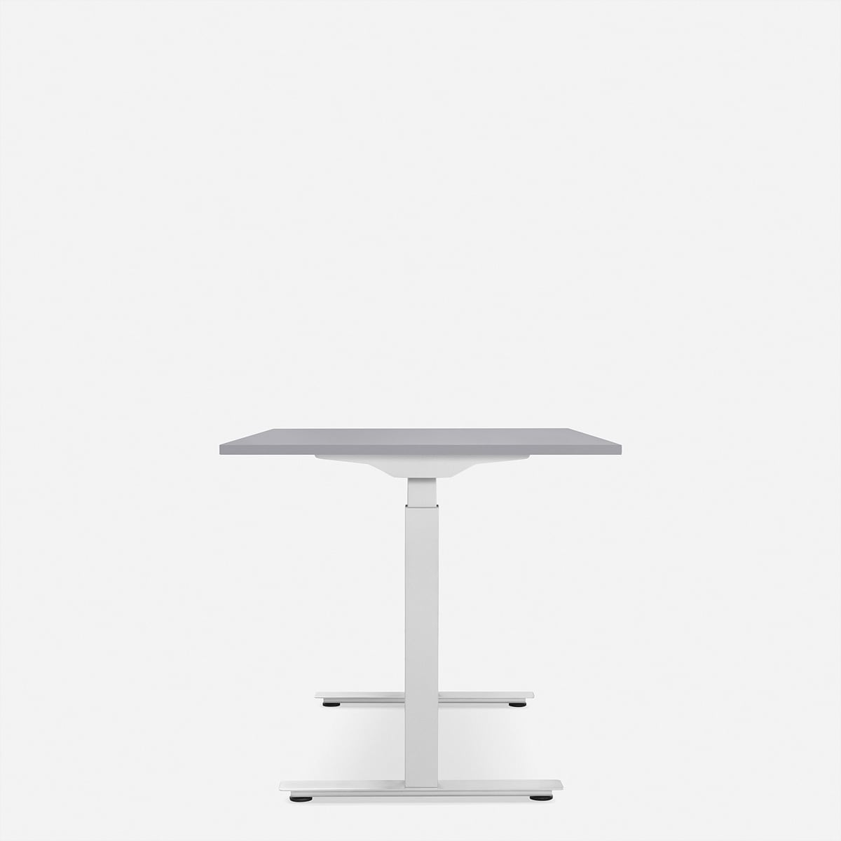   »WRK21 Schreibtisch Smart 140 x 80 cm, Höhenverstellbar, Grau Uni / Weiss« ()