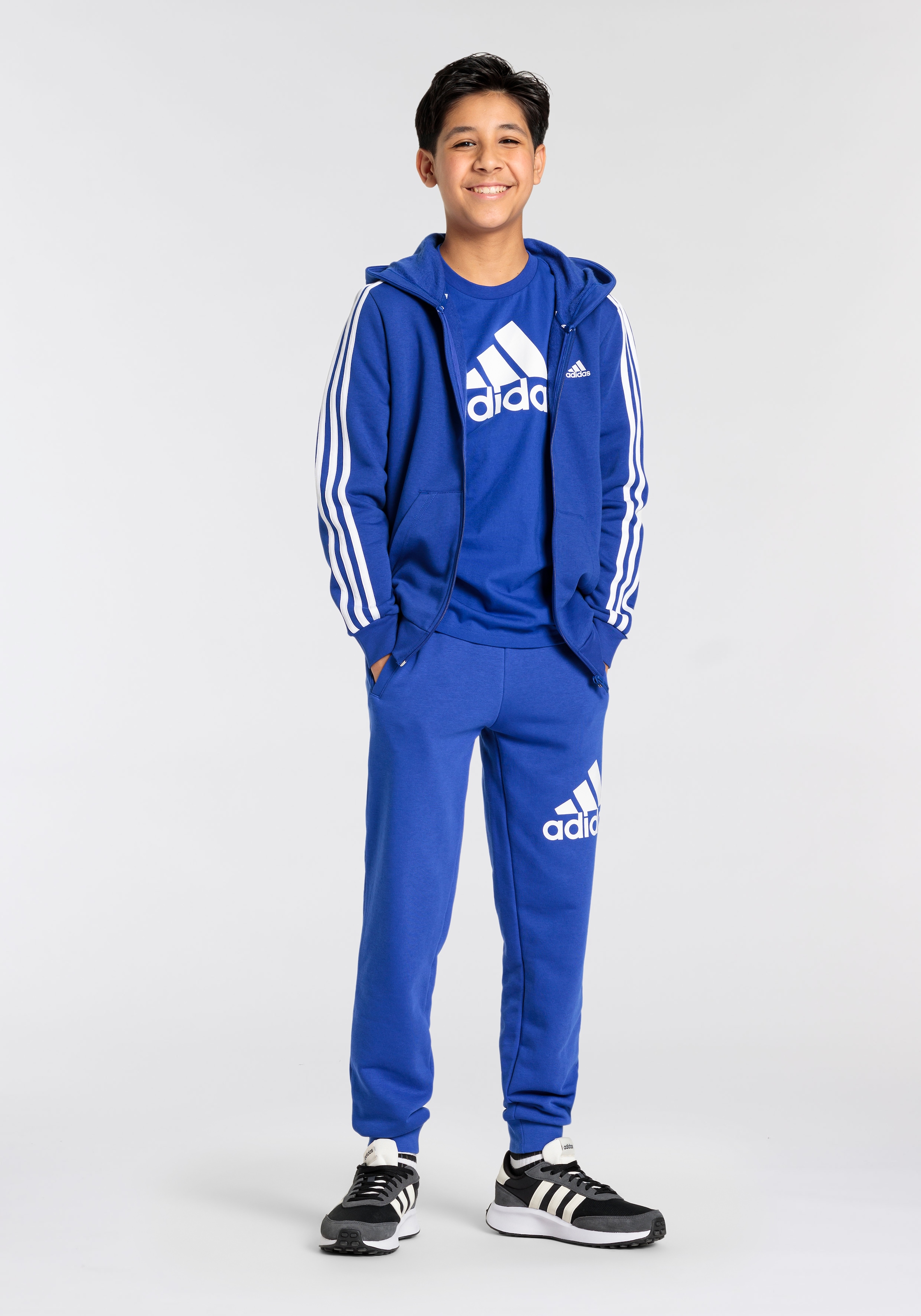 adidas Sportswear Kapuzensweatshirt »ESSENTIALS 3STREIFEN FLEECE KAPUZENJACKE«