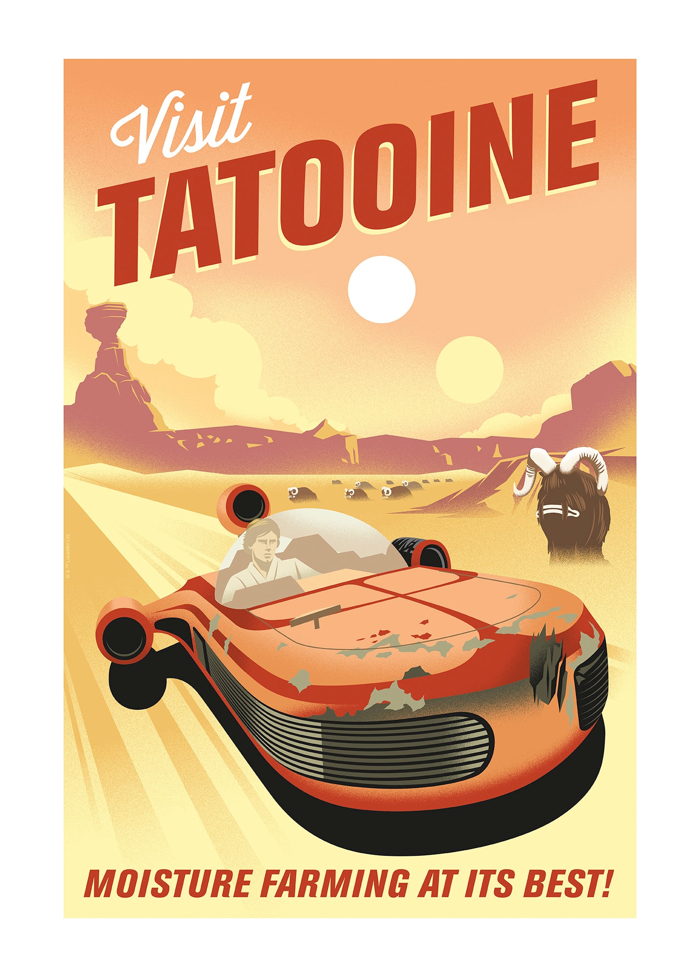 Komar Wandbild »Star Wars Visit Tatooine!« Disney Set, 1 Stk. tlg. 30 x 40 cm (Breite x Höhe) - Kinderzimmer, Dekoration