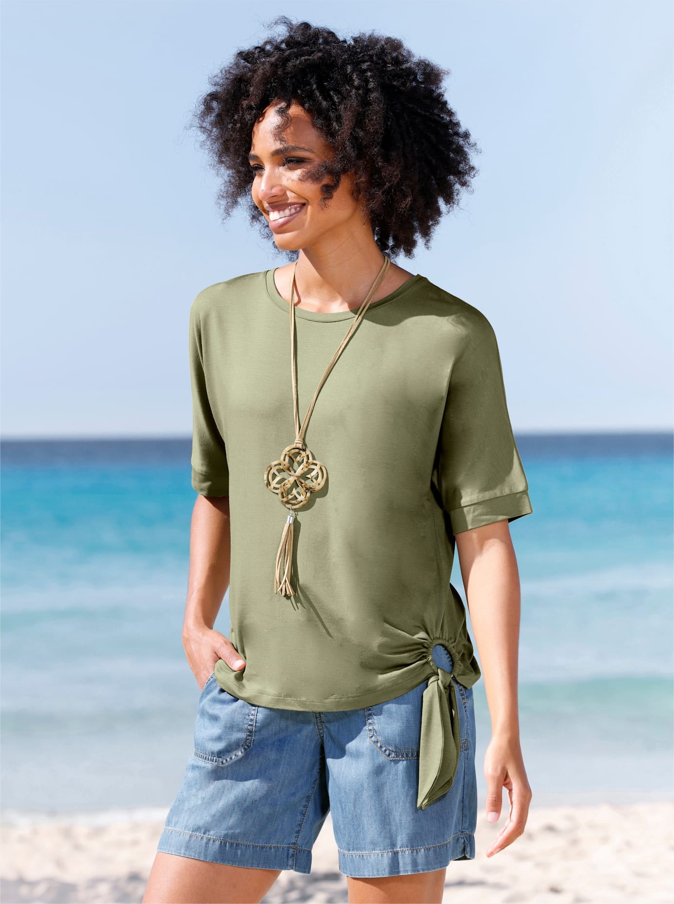 heine Rundhalsshirt »Shirt«, (1 tlg.)