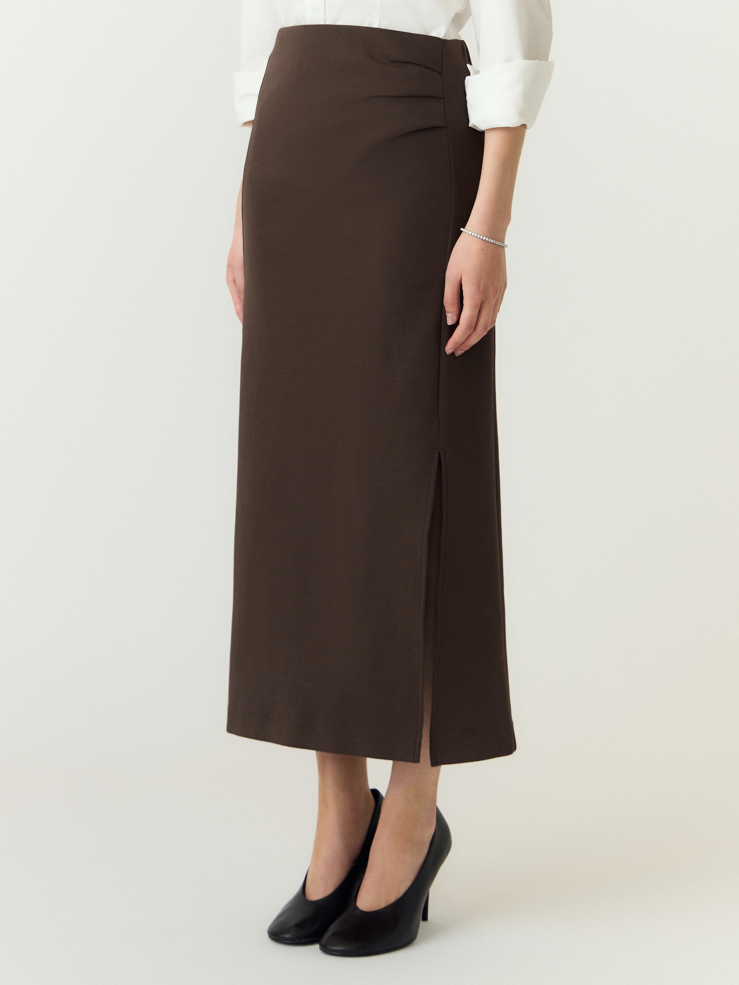 Image of Y.A.S Maxirock "YASPINA HW LONG SKIRT NOOS" Baumwollmischung, high waist