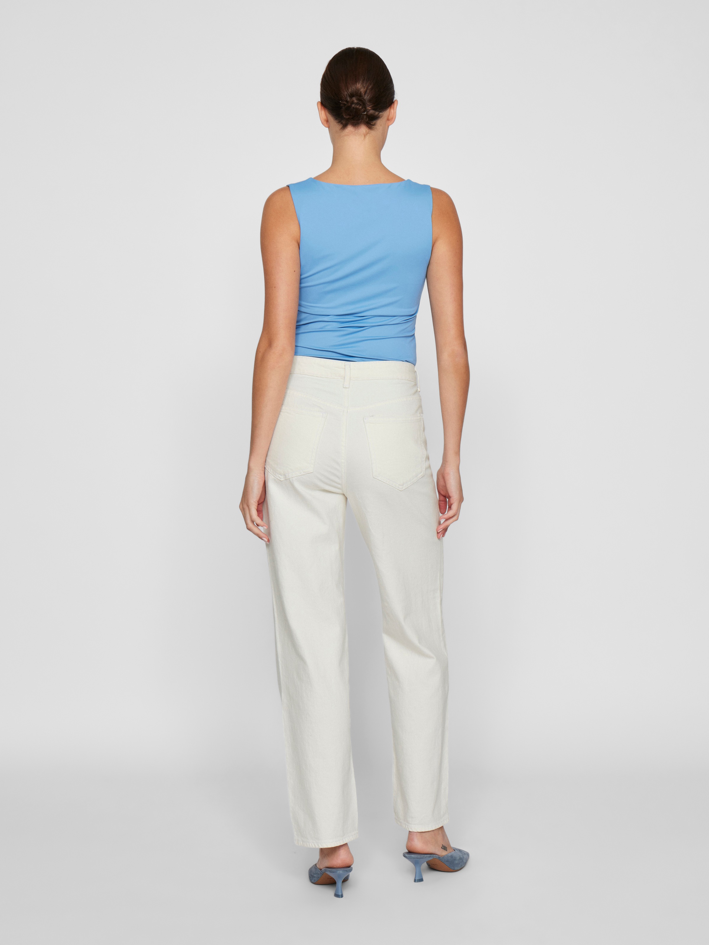 Vila Jeans taille haute »VIKELLY JAF HW STRAIGHT JEANS-NOOS« Baumwollmischung