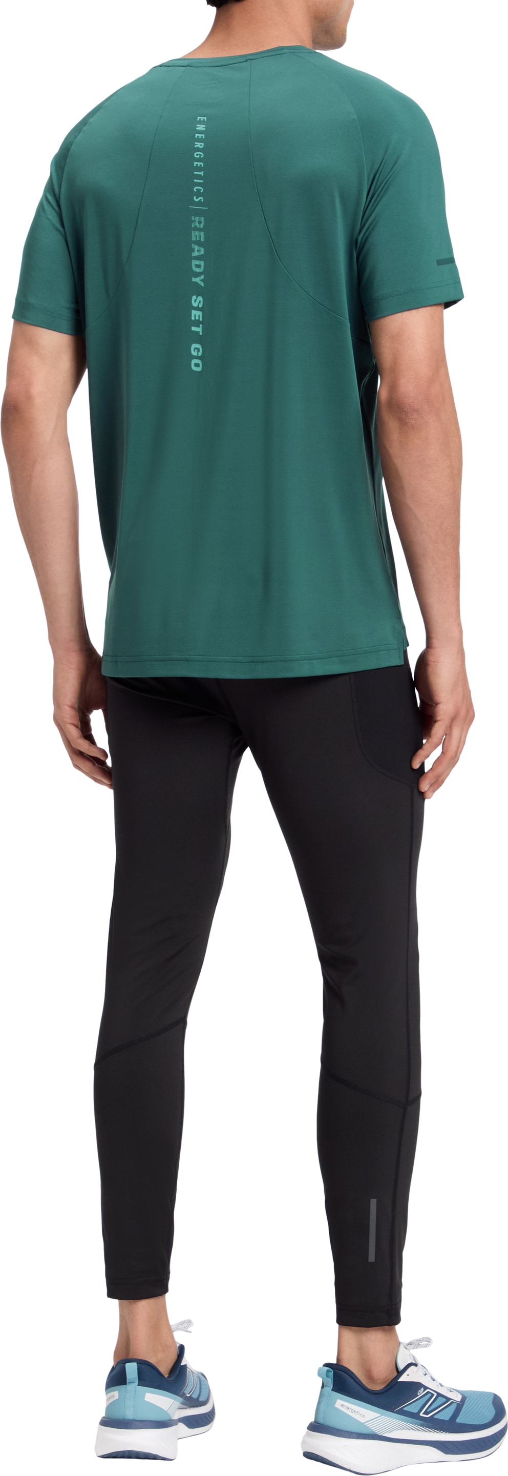 Energetics T-shirt de course »HE.-T-SHIRT ELLAZOR II SHORT SLEEVE M« à manches courtes, sans col, en jersey, plus long à l’arrière