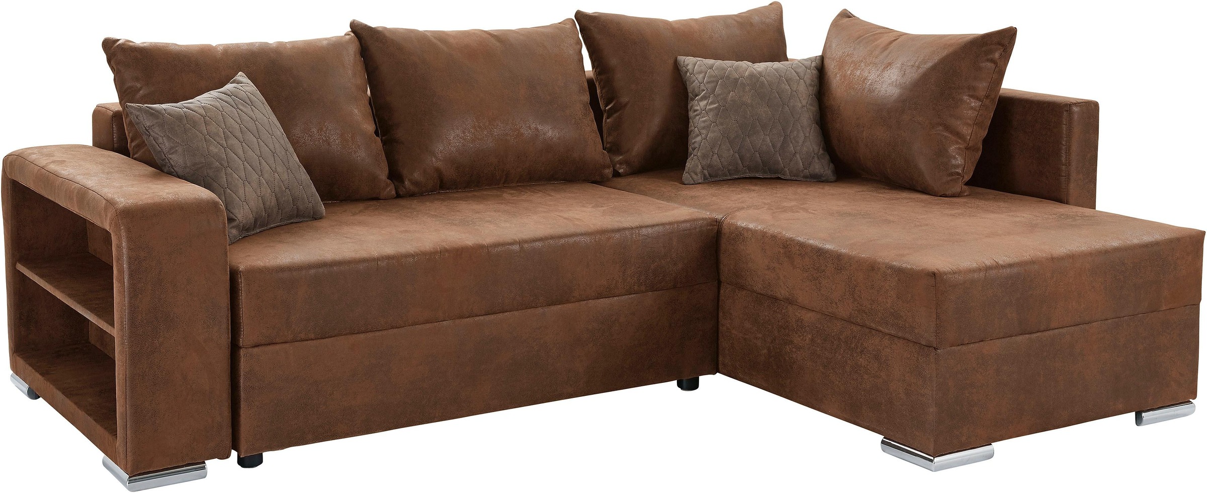 COLLECTION AB Ecksofa »John L-Form«, inklusive Bettfunktion und Bettkasten