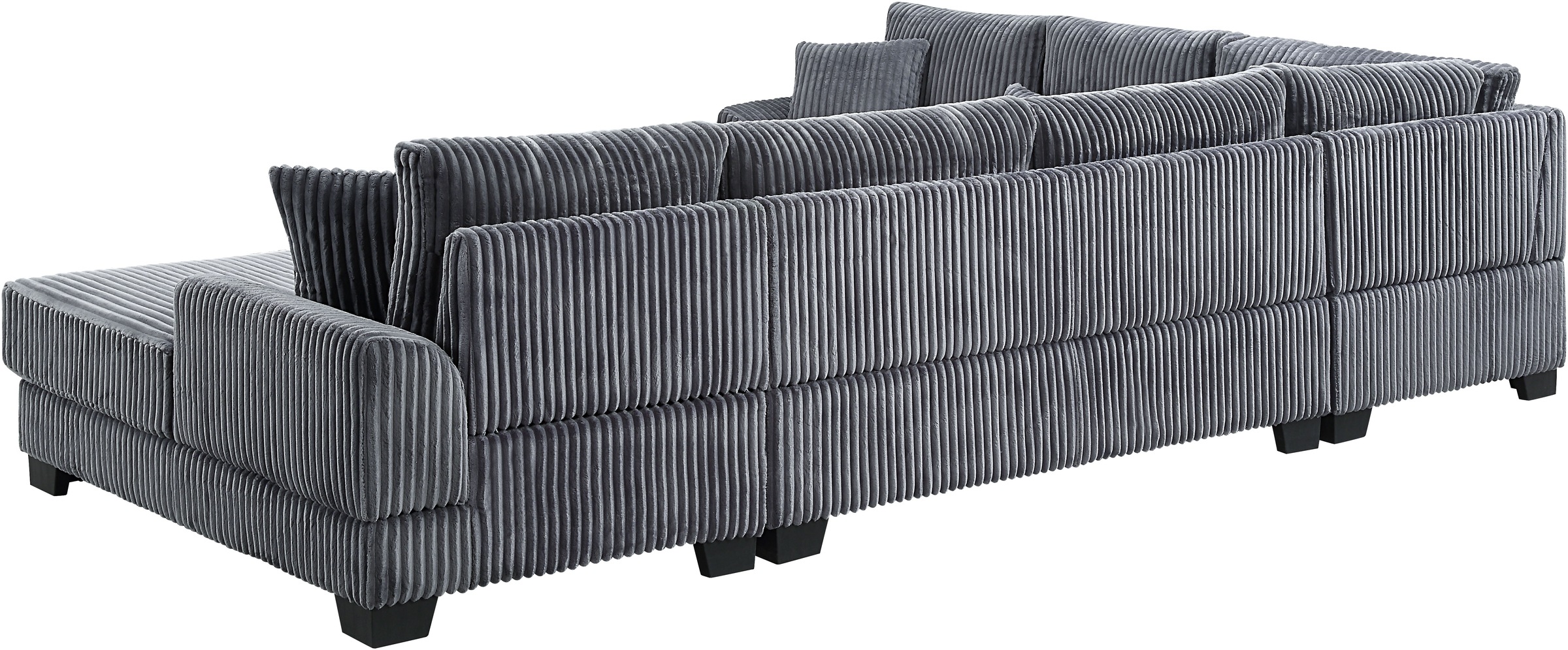 ATLANTIC home collection Wohnlandschaft, weicher XXL-Cordbezug, inklusive 6 Zierkissen