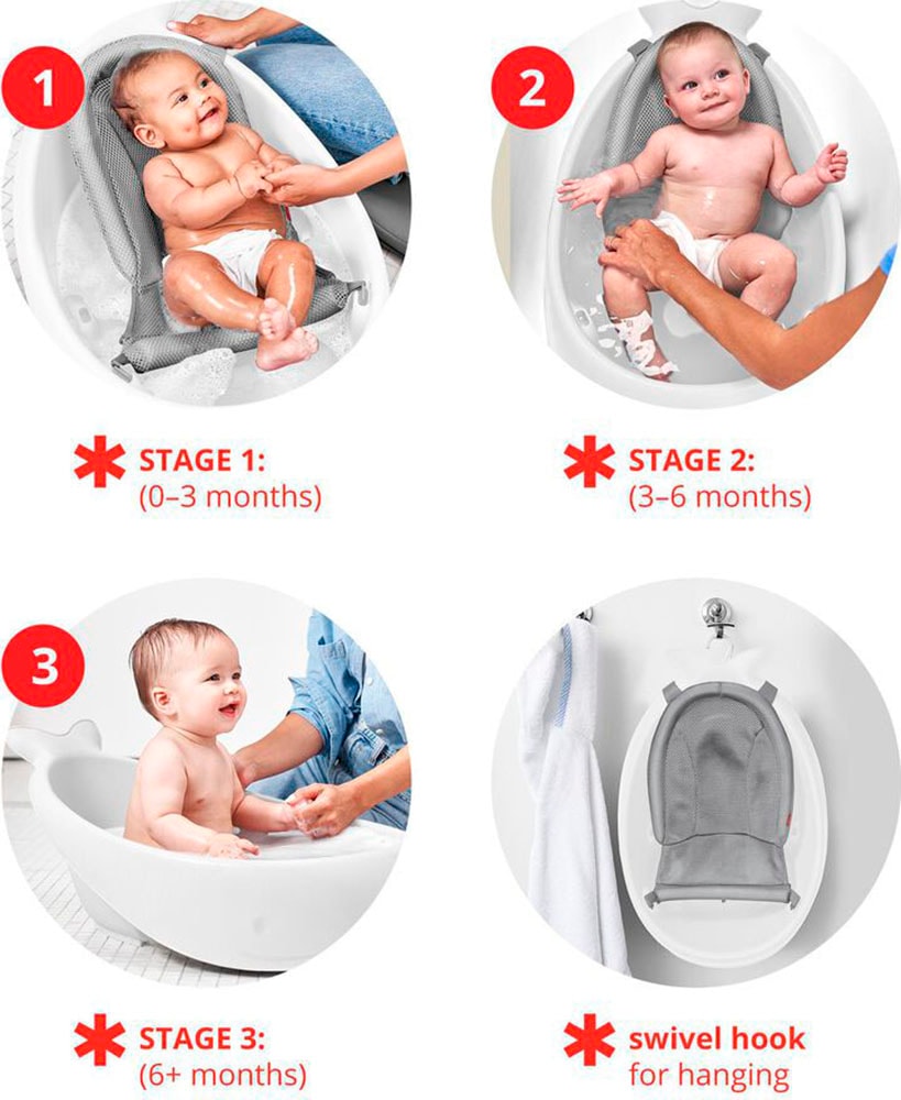 Skip Hop Babybadewanne »Moby, weiss«