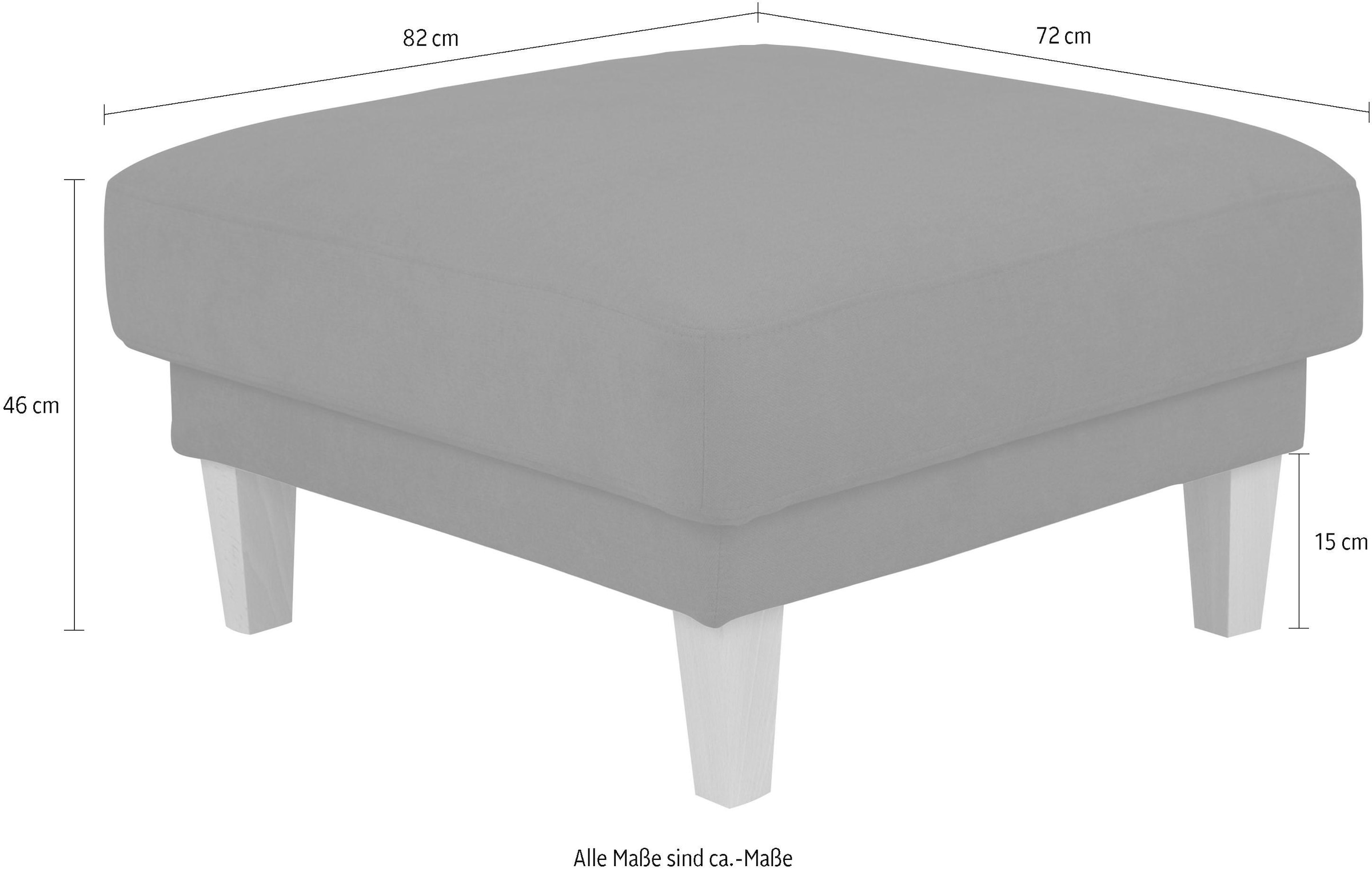 Home affaire Polsterhocker »TRIPLO passend zur Serie, Masse B/T/H: 82/72/46 cm«, mit Wellenunterfederung, in hochwertiger Verarbeitung