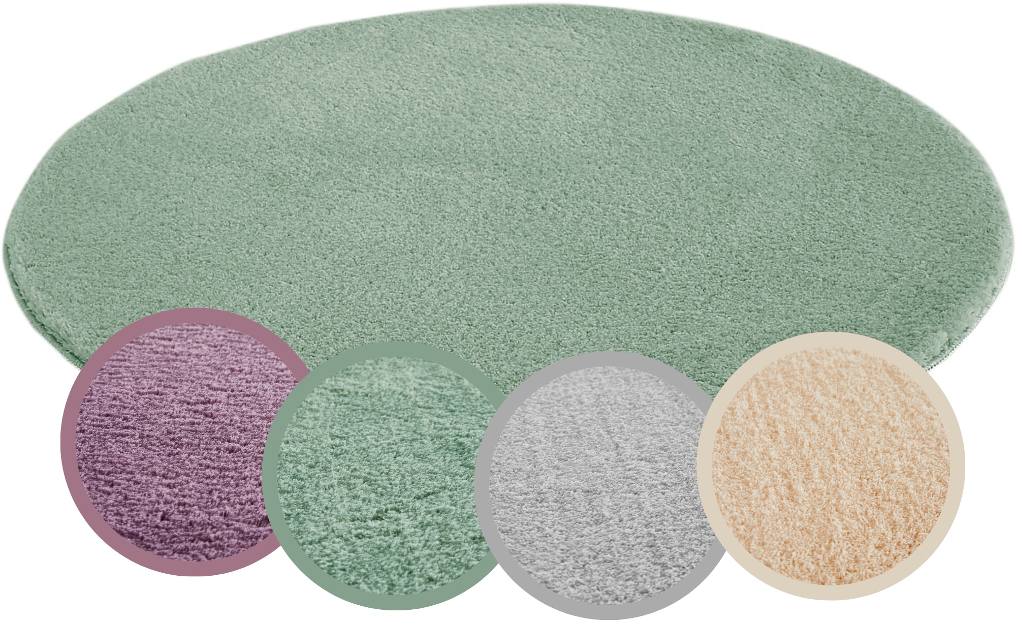 Andiamo Badematte »Arezzo« Höhe 16 mm rutschhemmend beschichtet fussbodenheizungsgeeignet | schnell trocknend Uni Farben, weich & kuschelig, auch in rund und als 2er Set erhältlich
