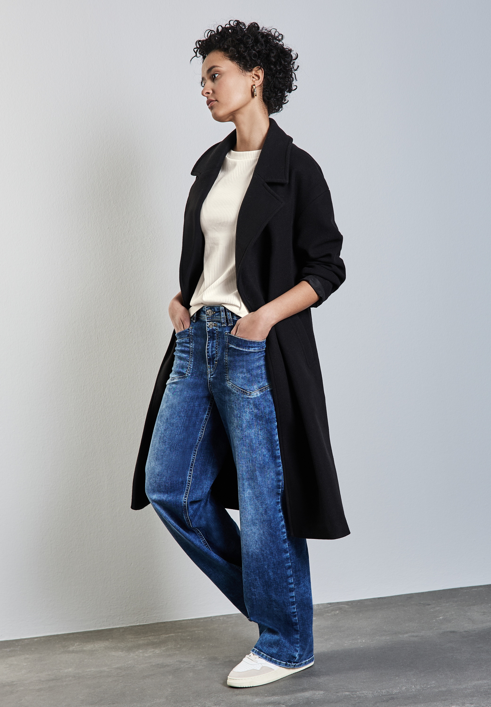 STREET ONE Langarmshirt, mit Rippstruktur